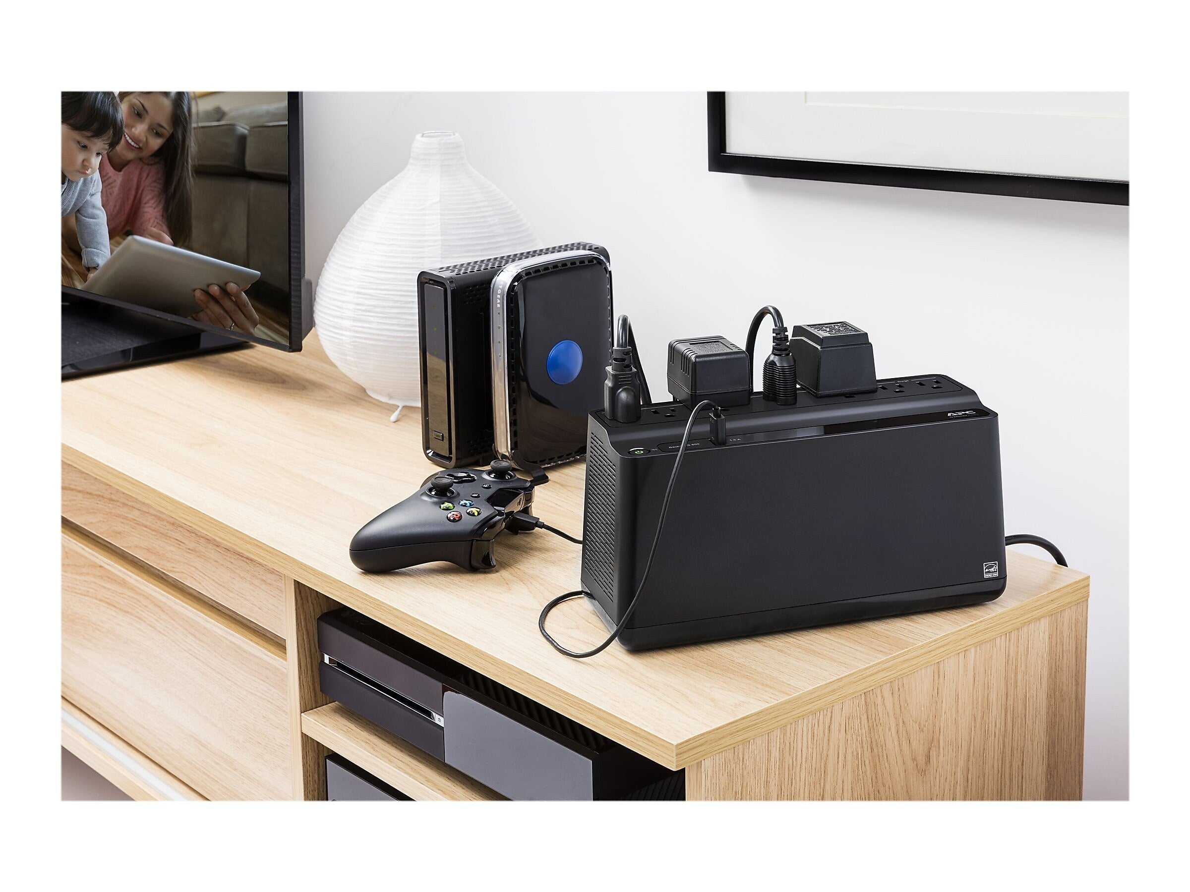 APC Back-UPS 650VA Battery Backup & Surge Protector, 7-Outlets, Black