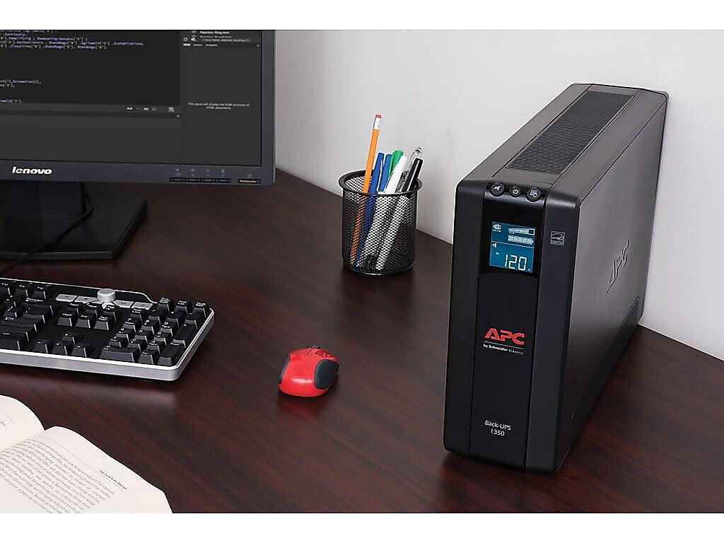 APC Back UPS Pro 1350VA Battery Backup and Surge Protector, 10-Outlets, Black