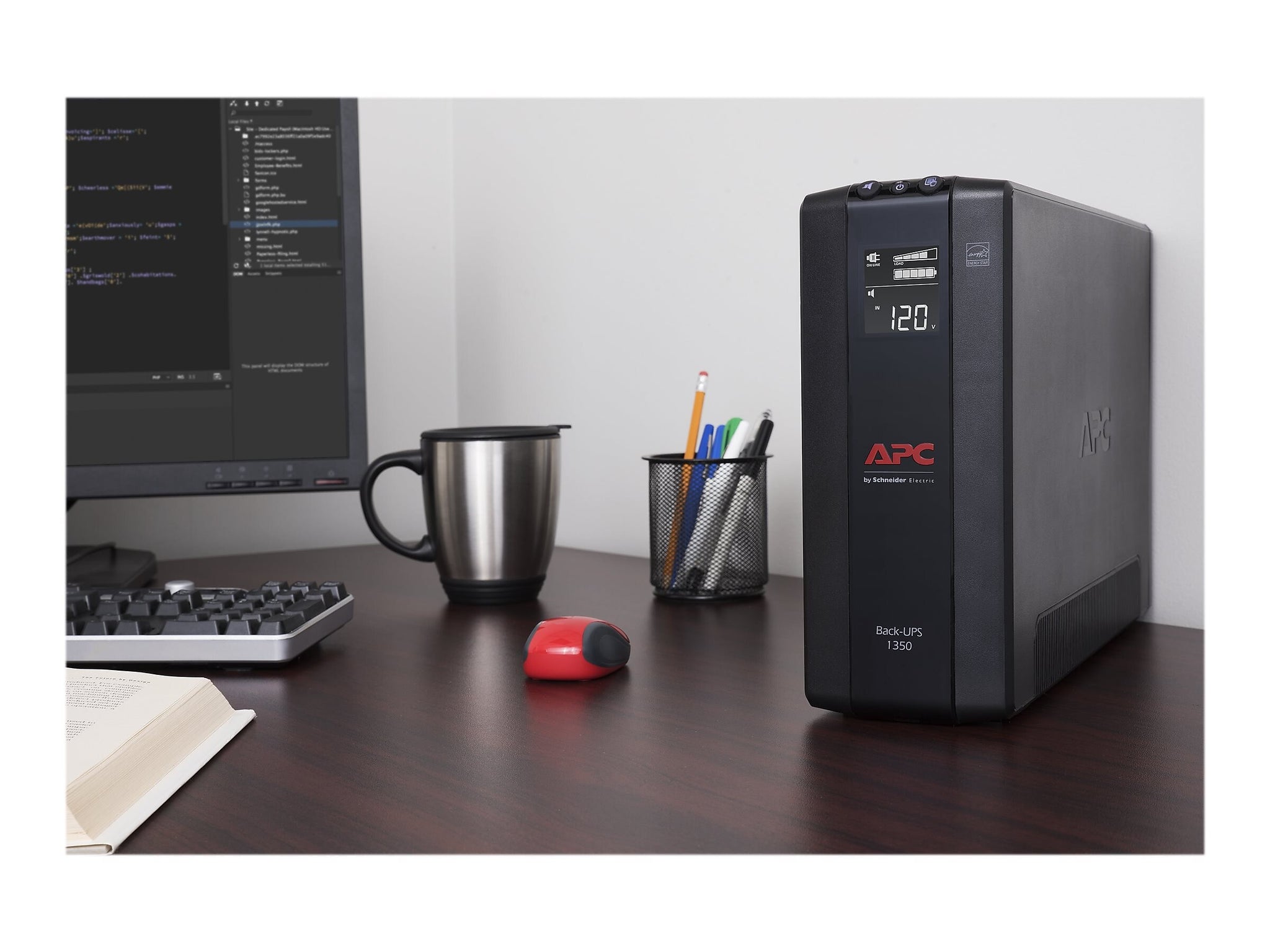 APC Back UPS Pro 1350VA Battery Backup and Surge Protector, 10-Outlets, Black