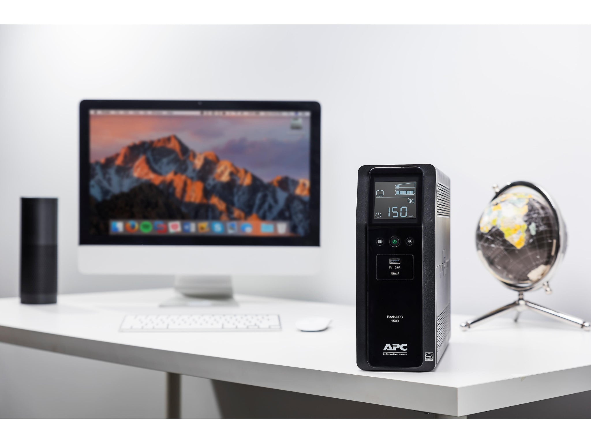 APC Back-UPS Pro BN UPS, 1500VA, 10 Outlets, 2 USB Charging Ports, AVR, LCD interface Black