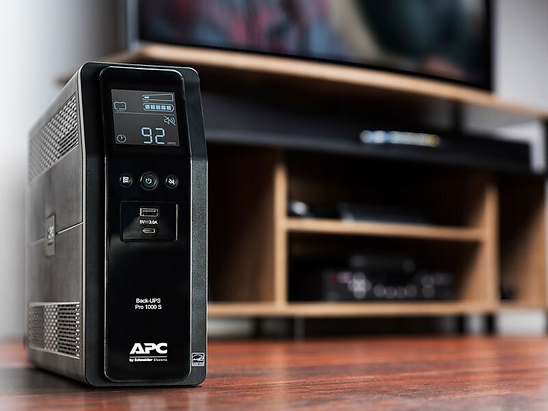 APC Series 1000VA Battery Backup UPS, 10-Outlets, Black