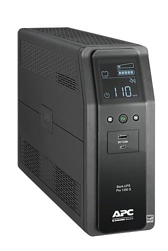 APC Series 1350VA Battery Backup UPS, 10-Outlets, Black