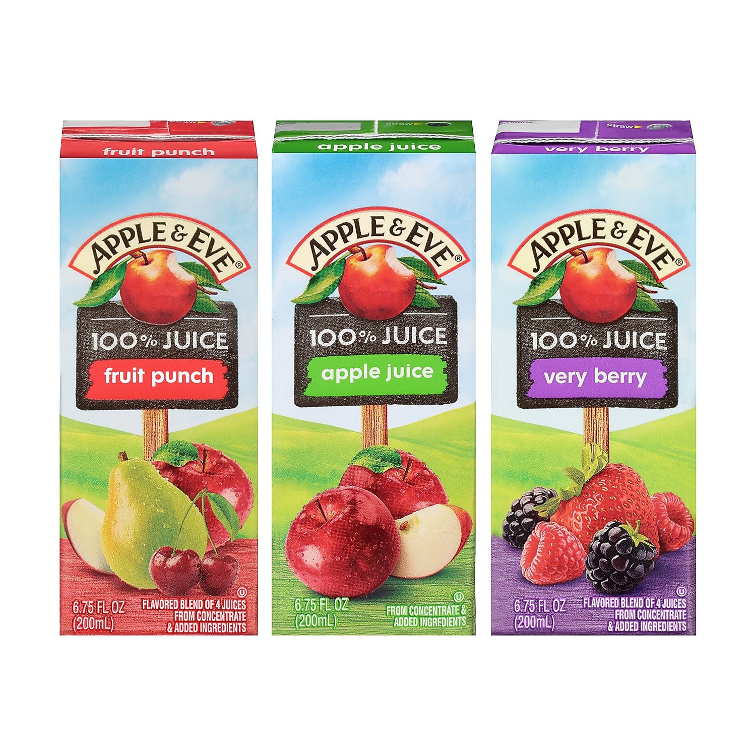 Apple & Eve Juice Variety Pack, No Sugar Added, 6.75 oz., 36/Pack