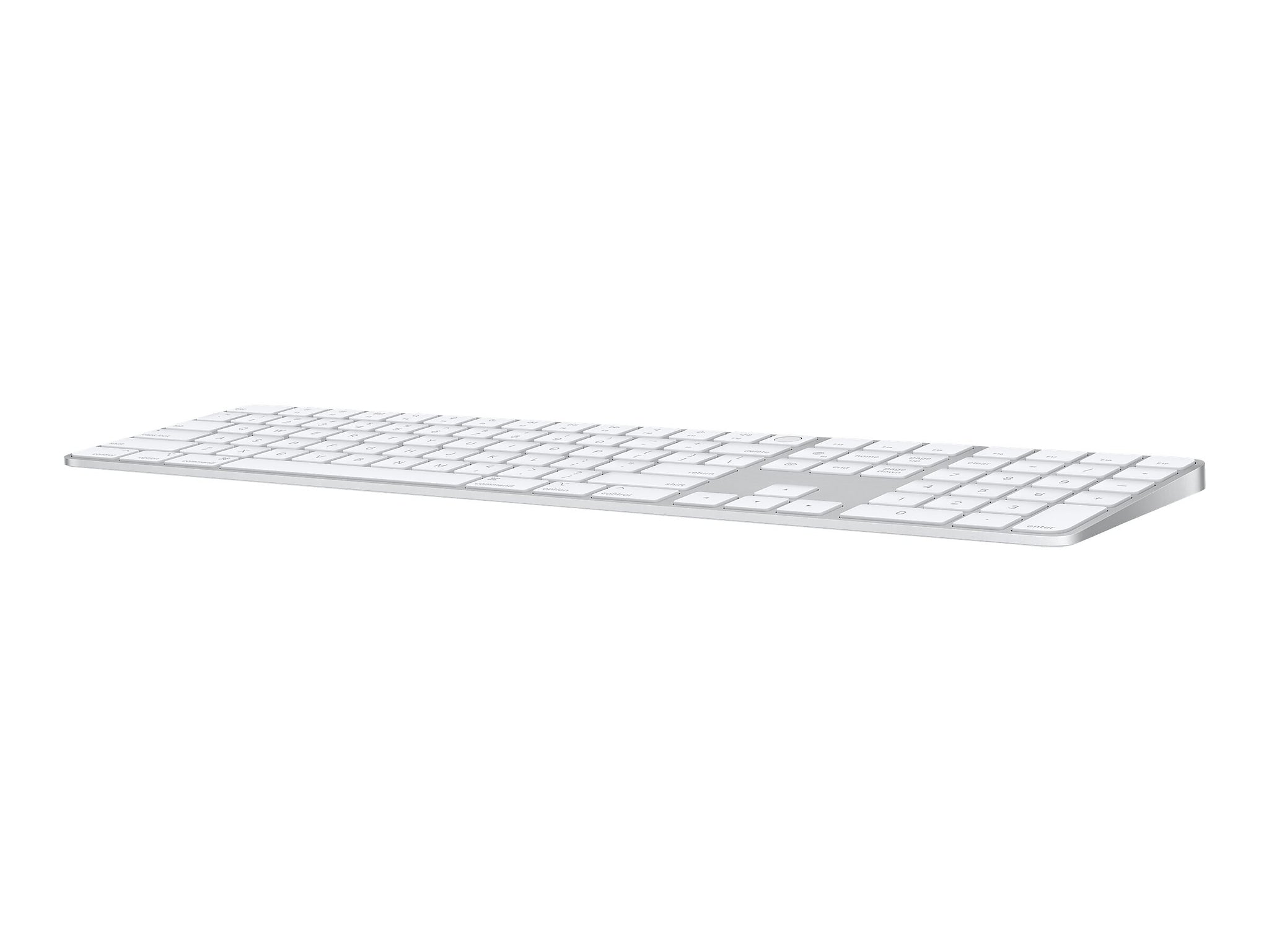 Apple Magic Keyboard with Touch ID and Numeric Keypad Wireless, Silver/White Keys