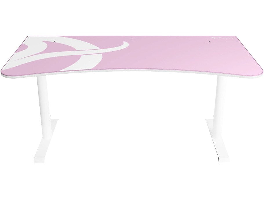 Arozzi Arena 63"W Gaming Desk, White/Pink