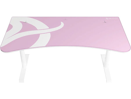 Arozzi Arena 63"W Gaming Desk, White/Pink