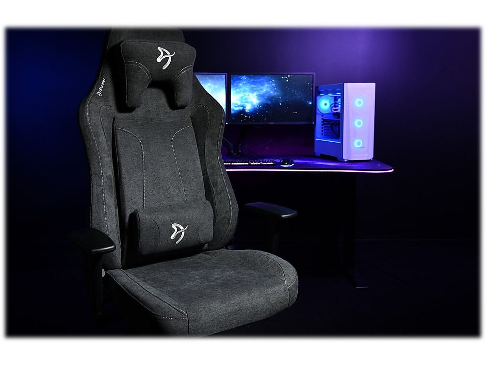 Arozzi Vernazza Fabric Ergonomic Rocker Gaming Chair, Dark Gray