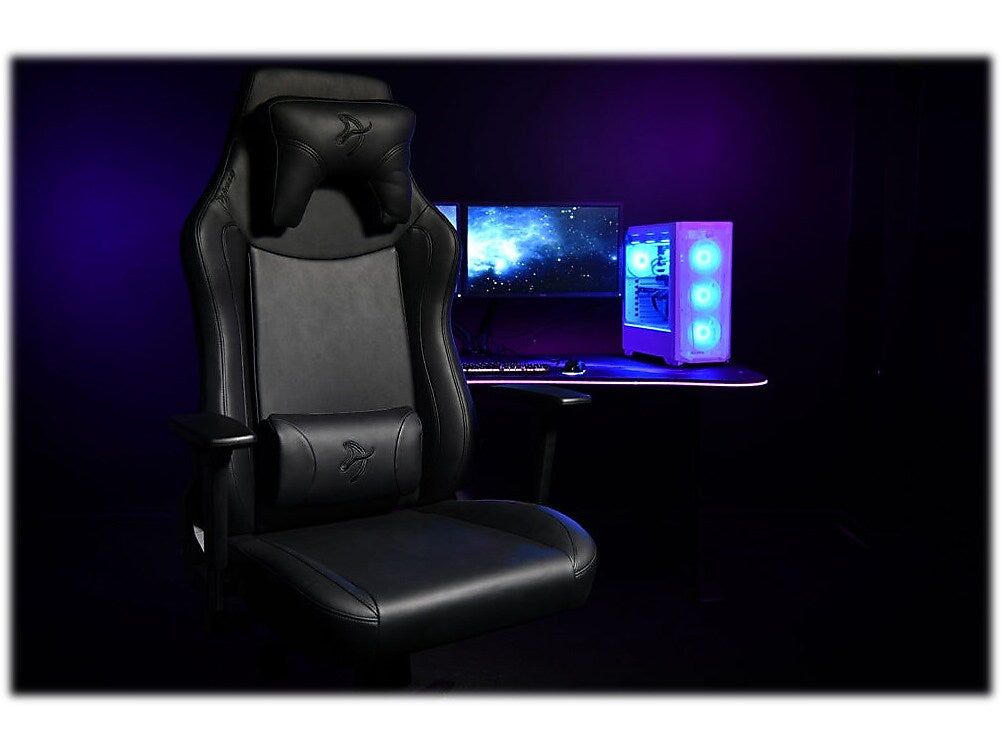 Arozzi Vernazza Faux Leather Ergonomic Rocker Gaming Chair, Pure Black