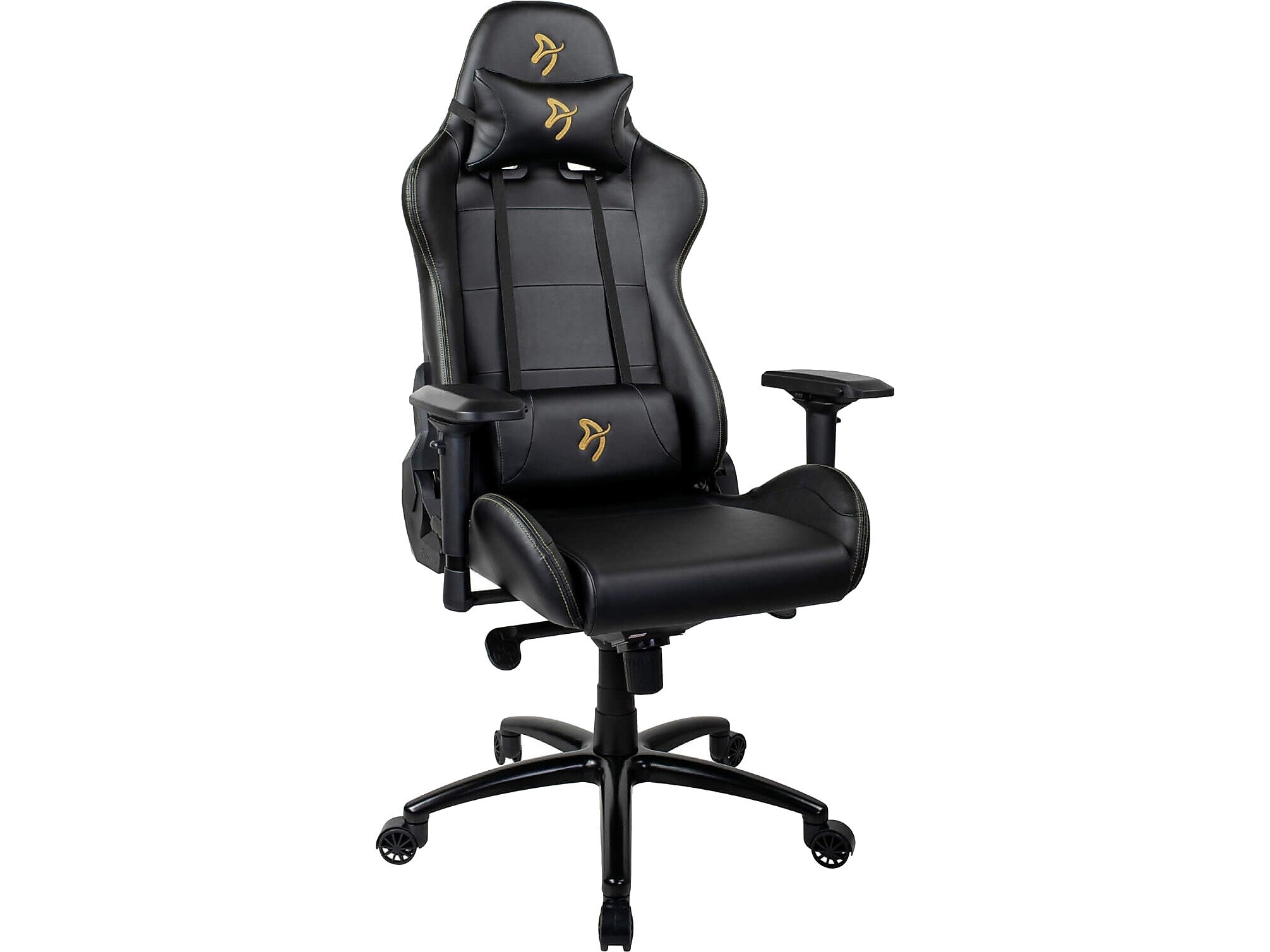 Arozzi Verona Signature PU Ergonomic Racing Gaming Chair, Black/Gold