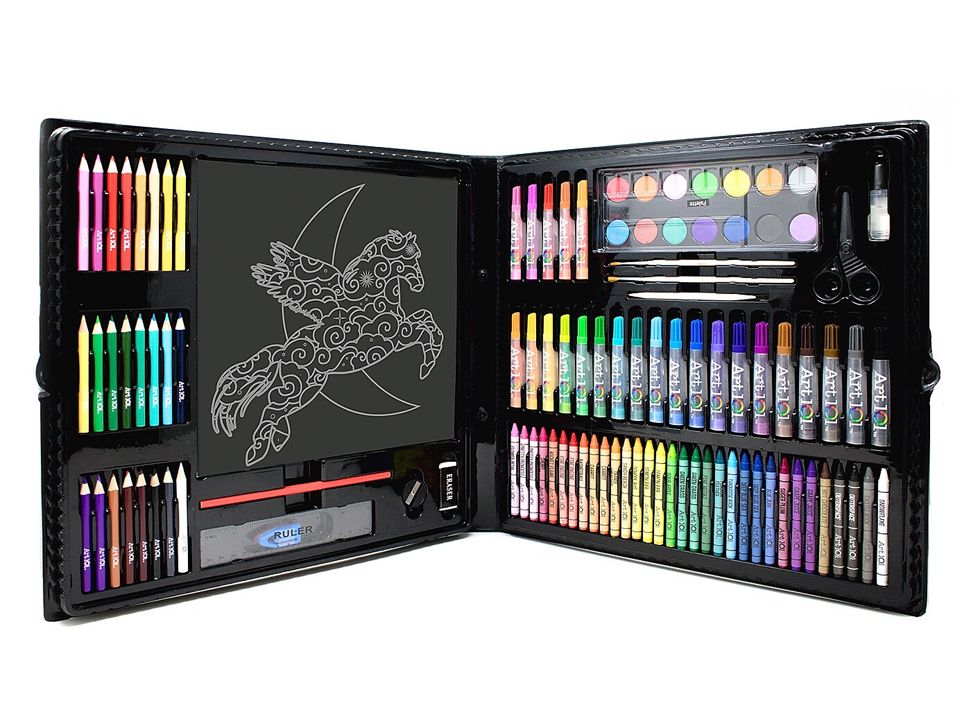 Art 101 Budding Artist Ultimate Art and Scratch Art Kit, Assorted Colors, 126 Pieces