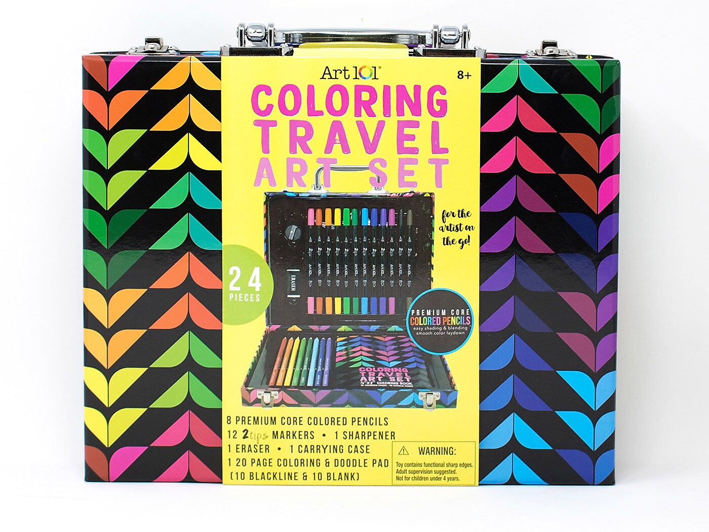 Art 101 Coloring Travel Art Set, Assorted Colors, 24 Pieces