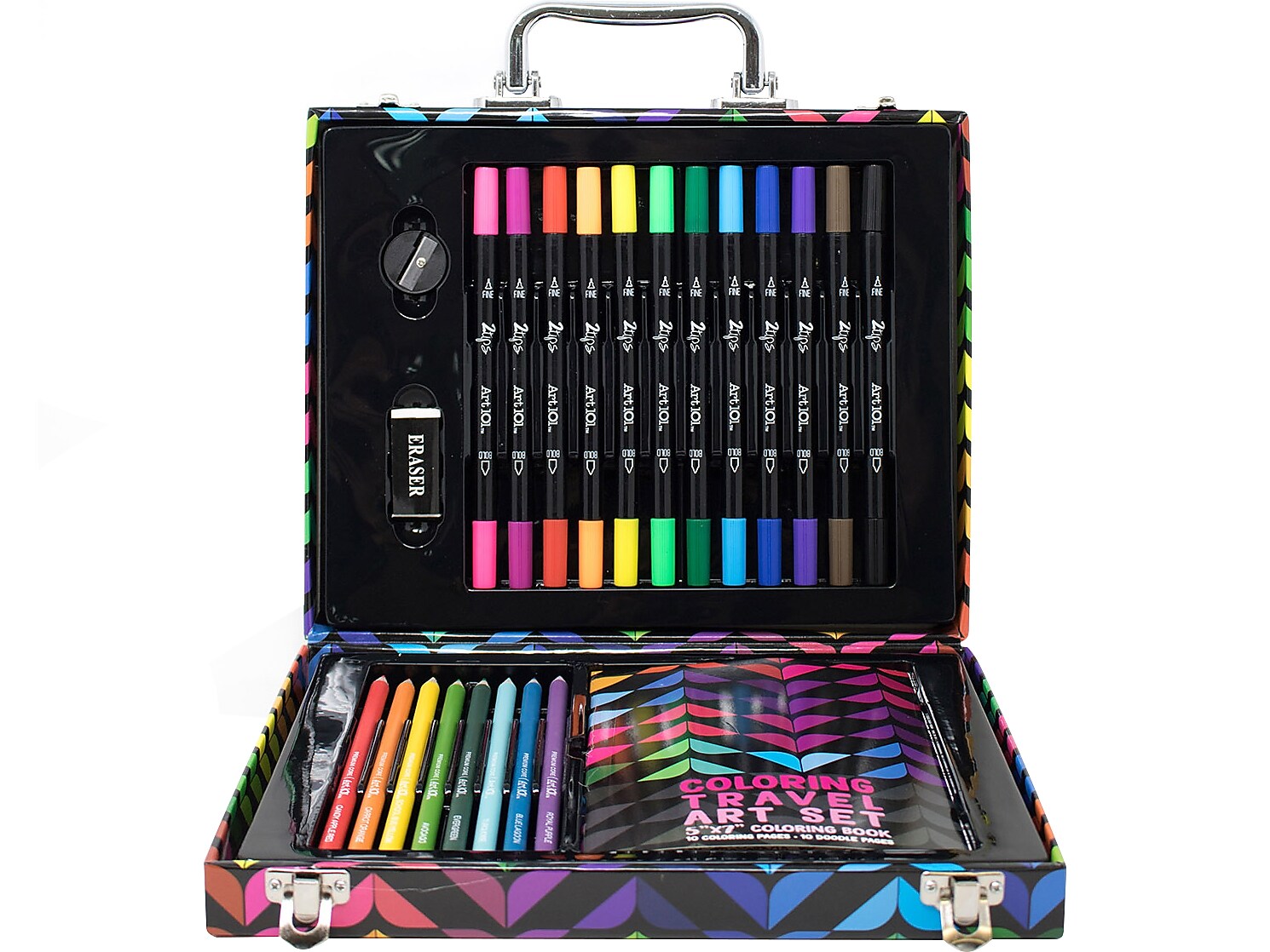 Art 101 Coloring Travel Art Set, Assorted Colors, 24 Pieces