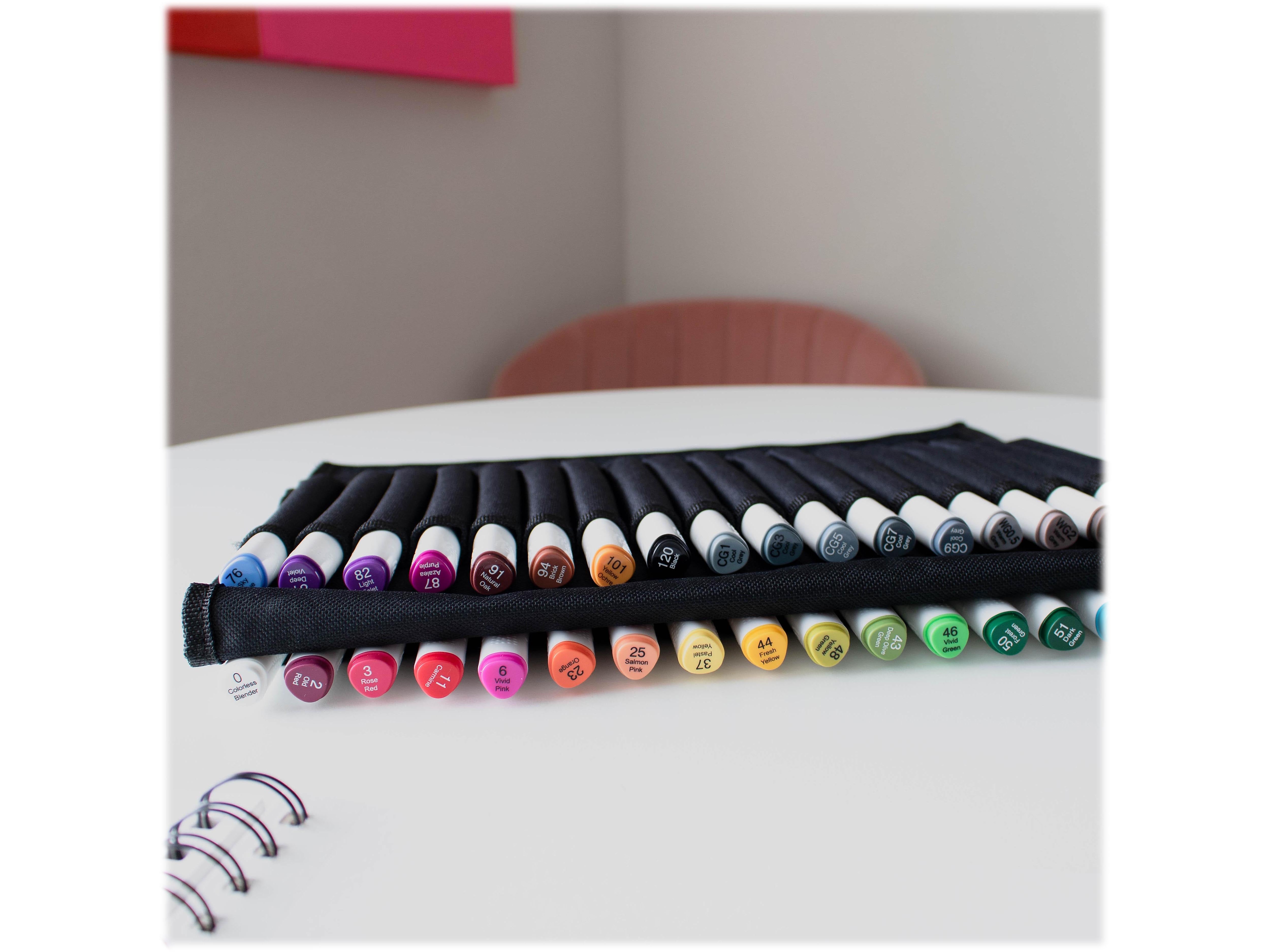 Art 101 Creative Tools Dual-Tip Illy Markers, Chisel/Bullet Point, Assorted Colors, 36/Set