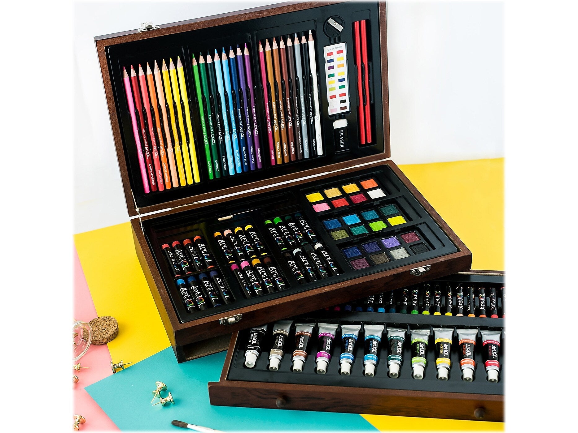 Art 101 Deluxe Art Set, Assorted Colors, 119 Pieces
