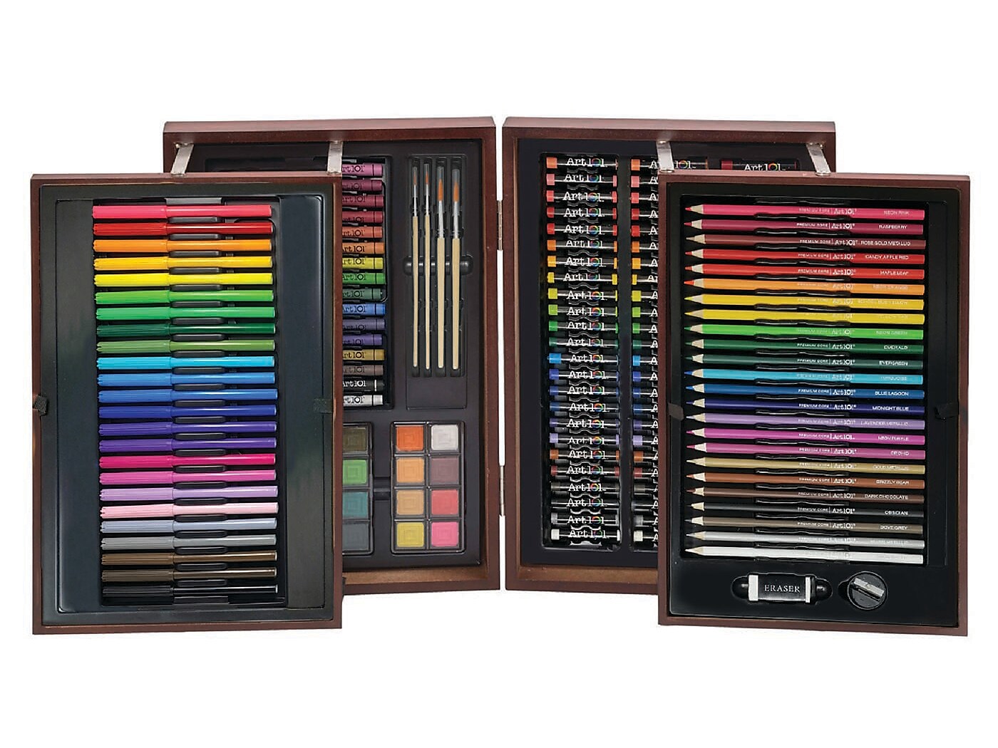 Art 101 Deluxe Classic Drawing Kit, Brown, 170 Pieces