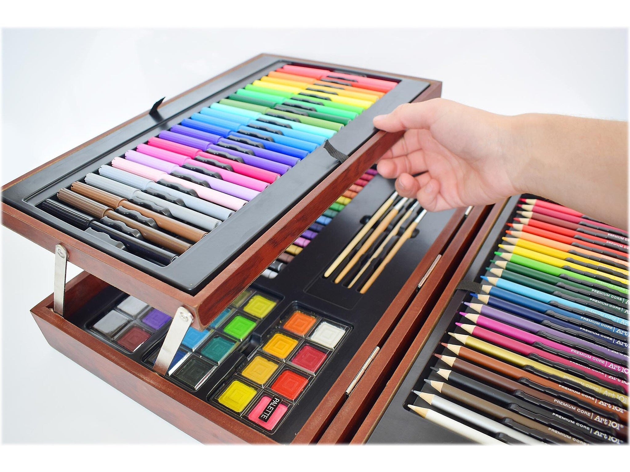 Art 101 Deluxe Classic Drawing Kit, Brown, 170 Pieces