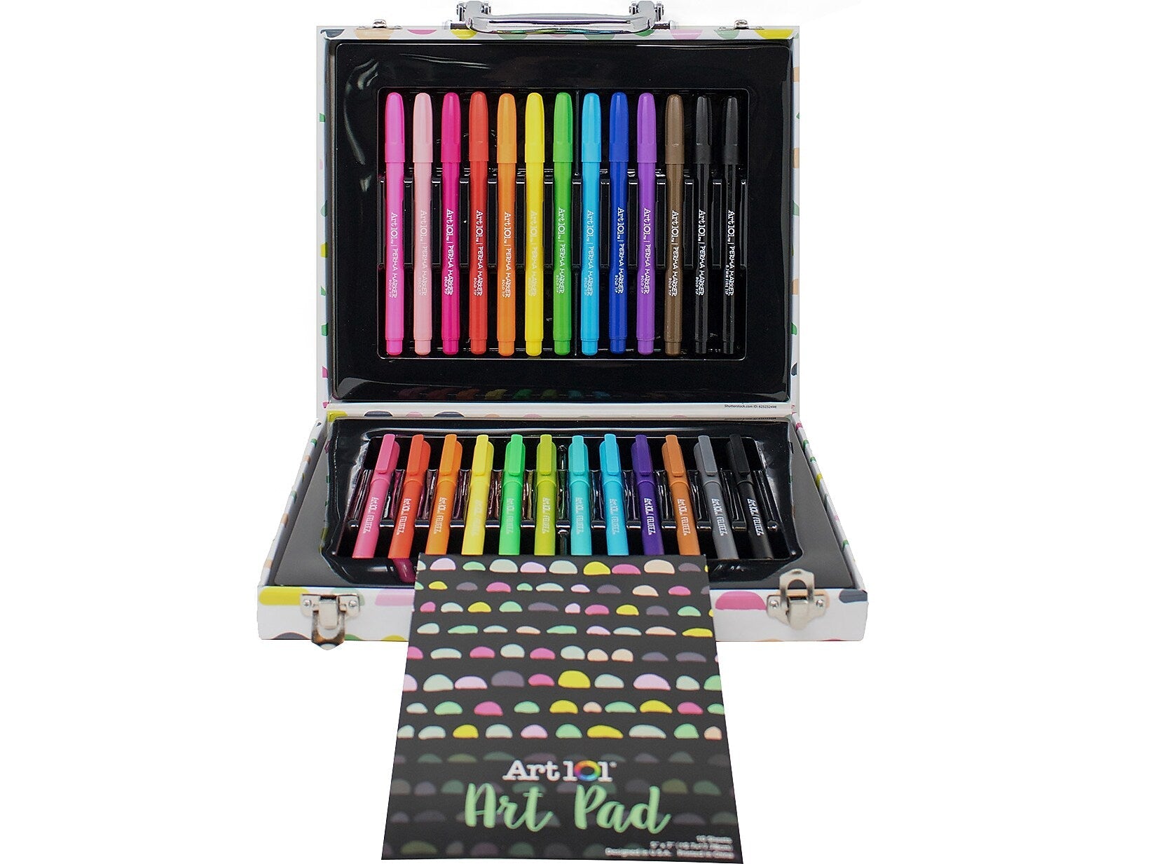 Art 101 Doodle and Color Art Set, Assorted Colors, 36 Pieces