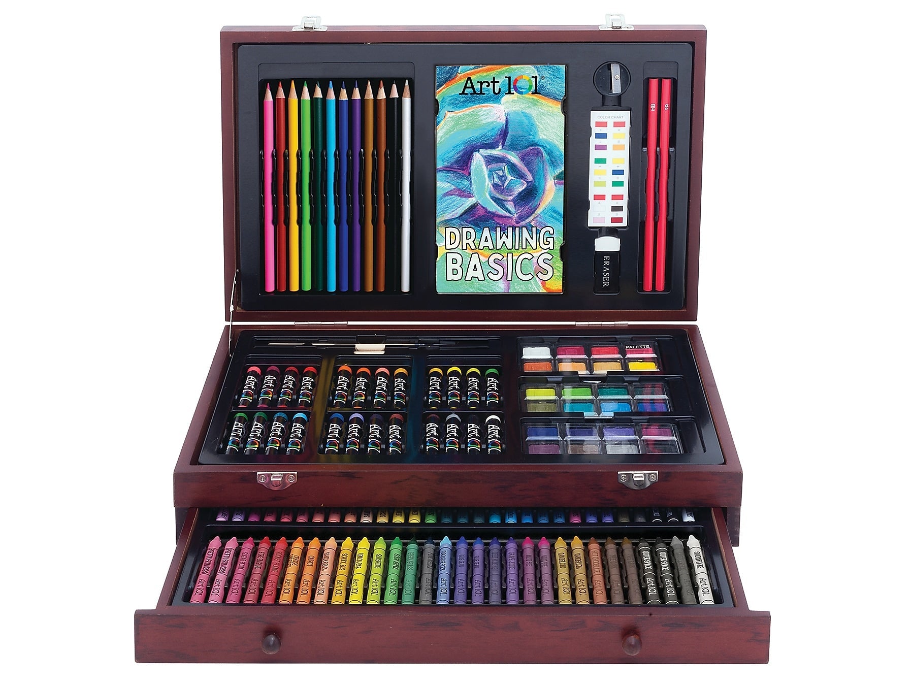 Art 101 Doodle and Draw Art Set, Assorted Colors, 136 Pieces