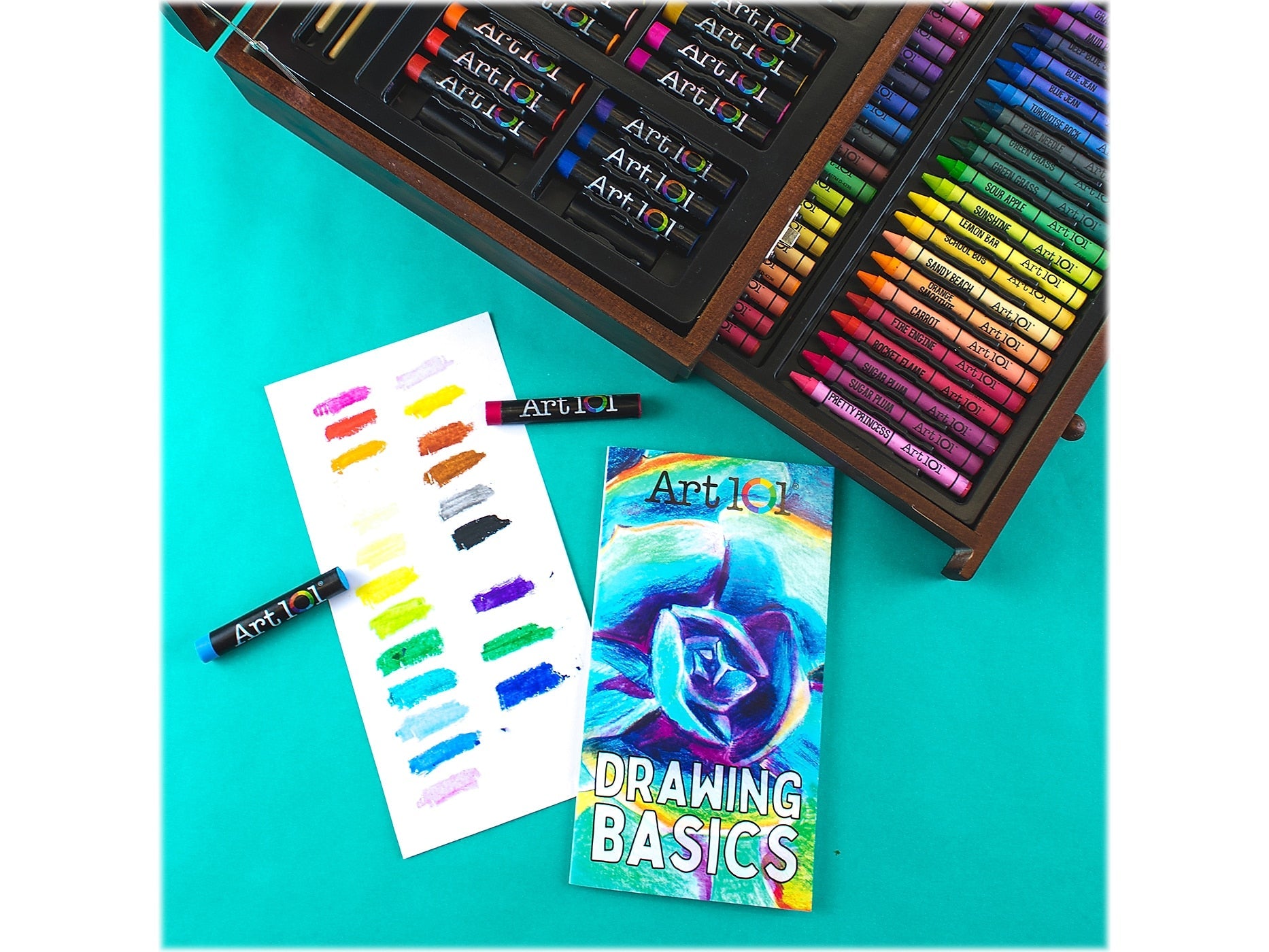 Art 101 Doodle and Draw Art Set, Assorted Colors, 136 Pieces