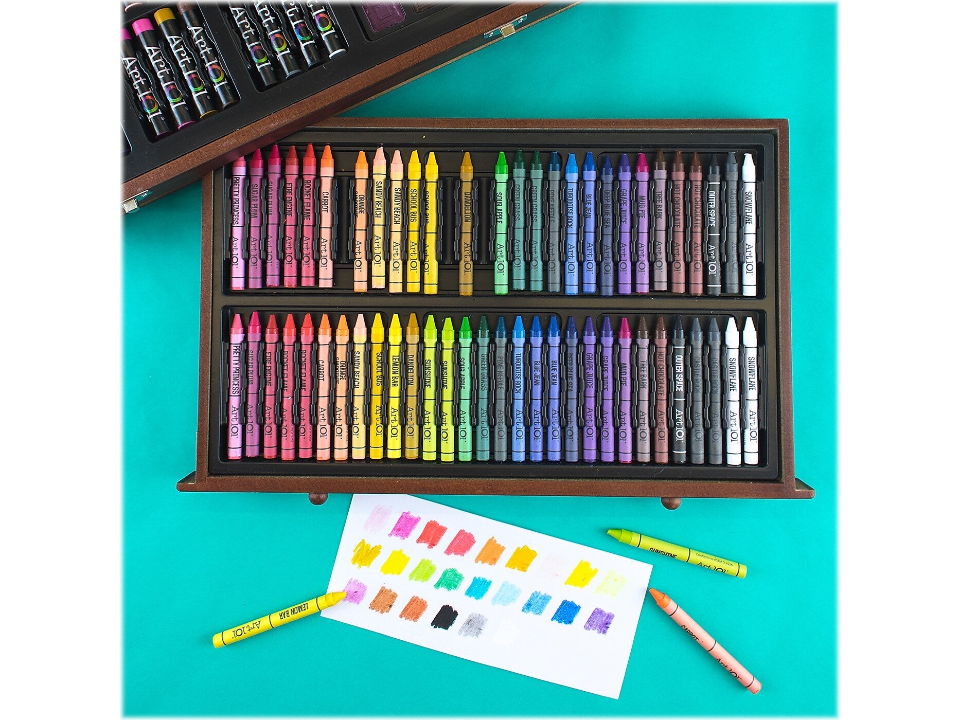 Art 101 Doodle and Draw Art Set, Assorted Colors, 136 Pieces