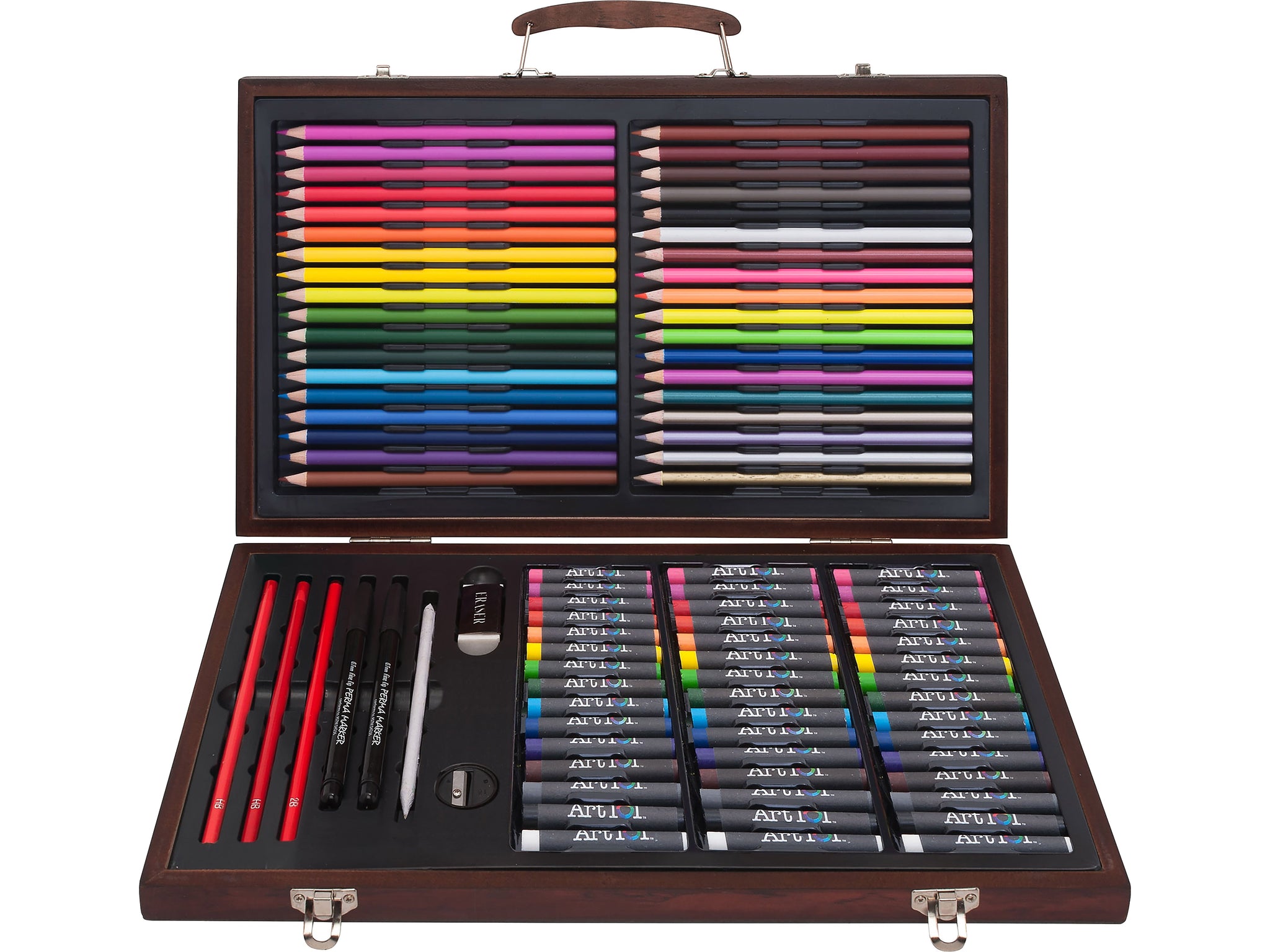 Art 101 Draw and Color Art Set, Assorted Colors, 106 Pieces