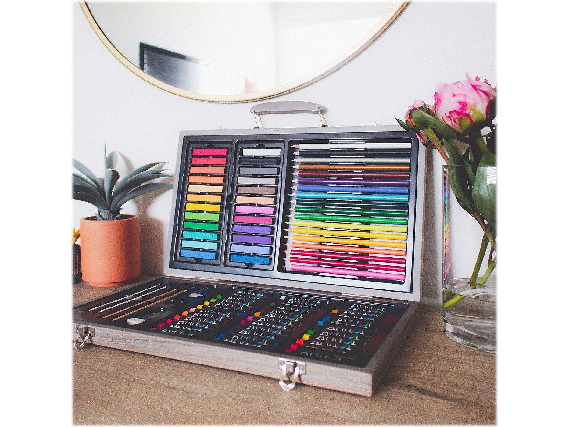 Art 101 Drawing, Skeetching, and Doodling Art Set, Assorted Colors, 111 Pieces