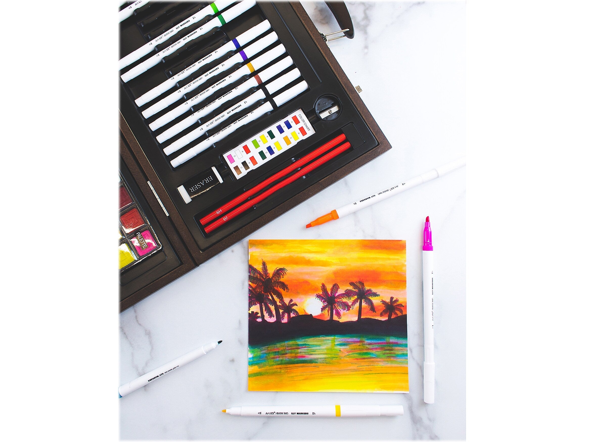 Art 101 Multimedia Illustration Art Set, Assorted Colors, 85 Pieces