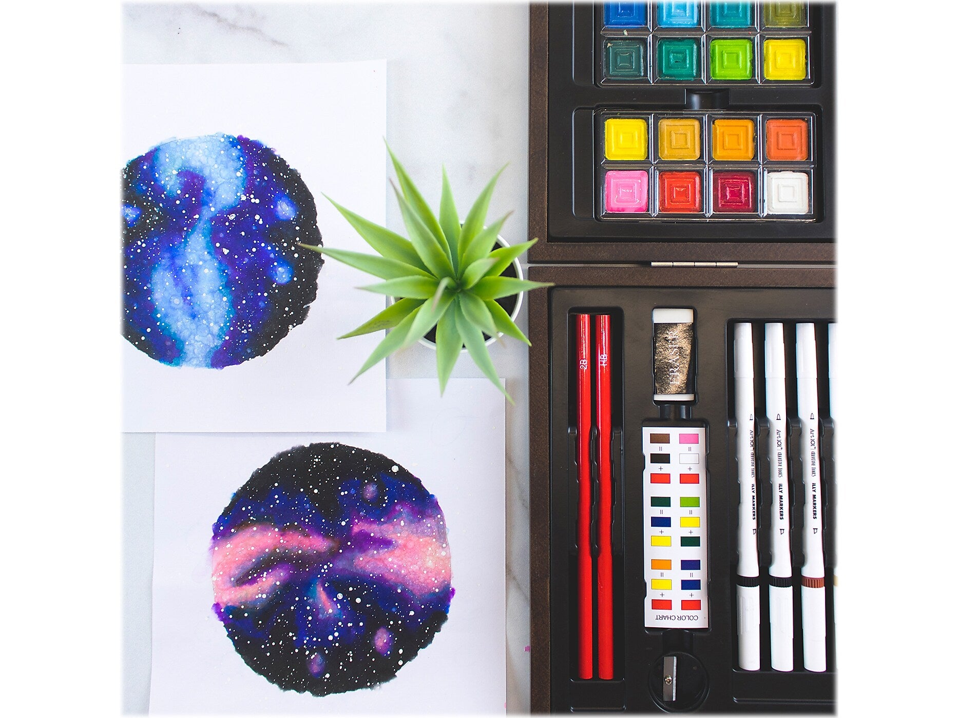 Art 101 Multimedia Illustration Art Set, Assorted Colors, 85 Pieces