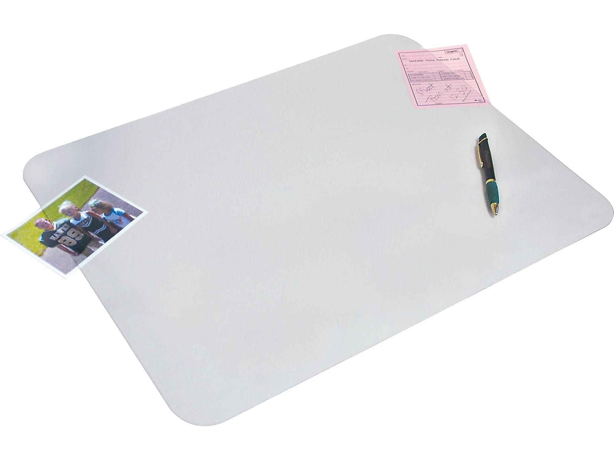 Artistic Krystal View Anti-Slip Plastic Desk Pad, 17