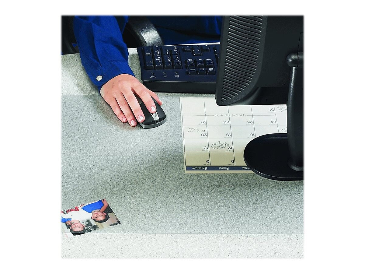 Artistic Krystal View Anti-Slip Plastic Desk Pad, 20