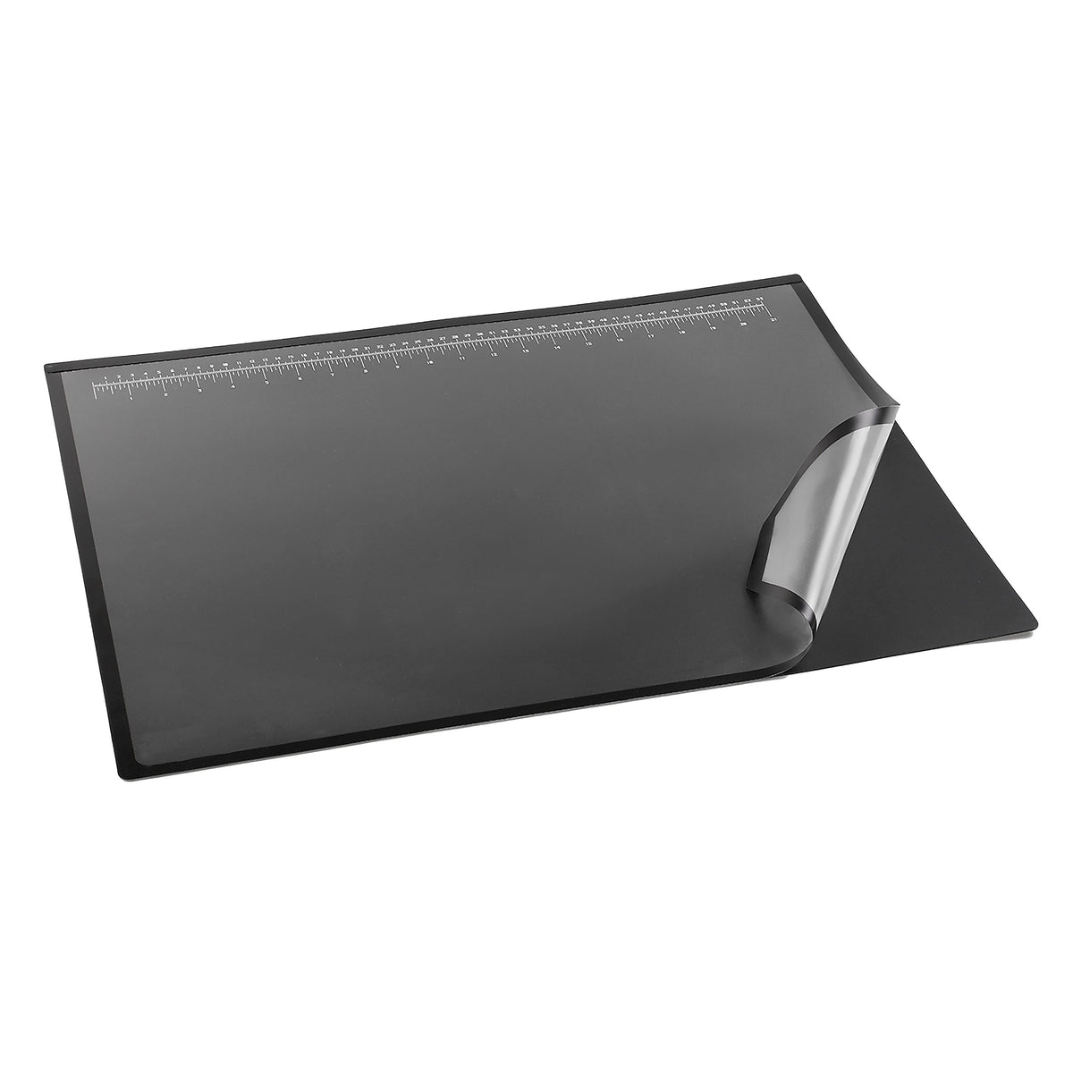 Artistic Logo Pad Anti-Slip Rubber Desk Pad, 24" x 19", Black