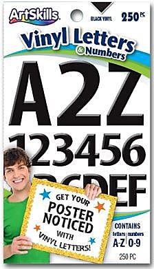 Artskills Letters and Numbers, Black, 250/Pack