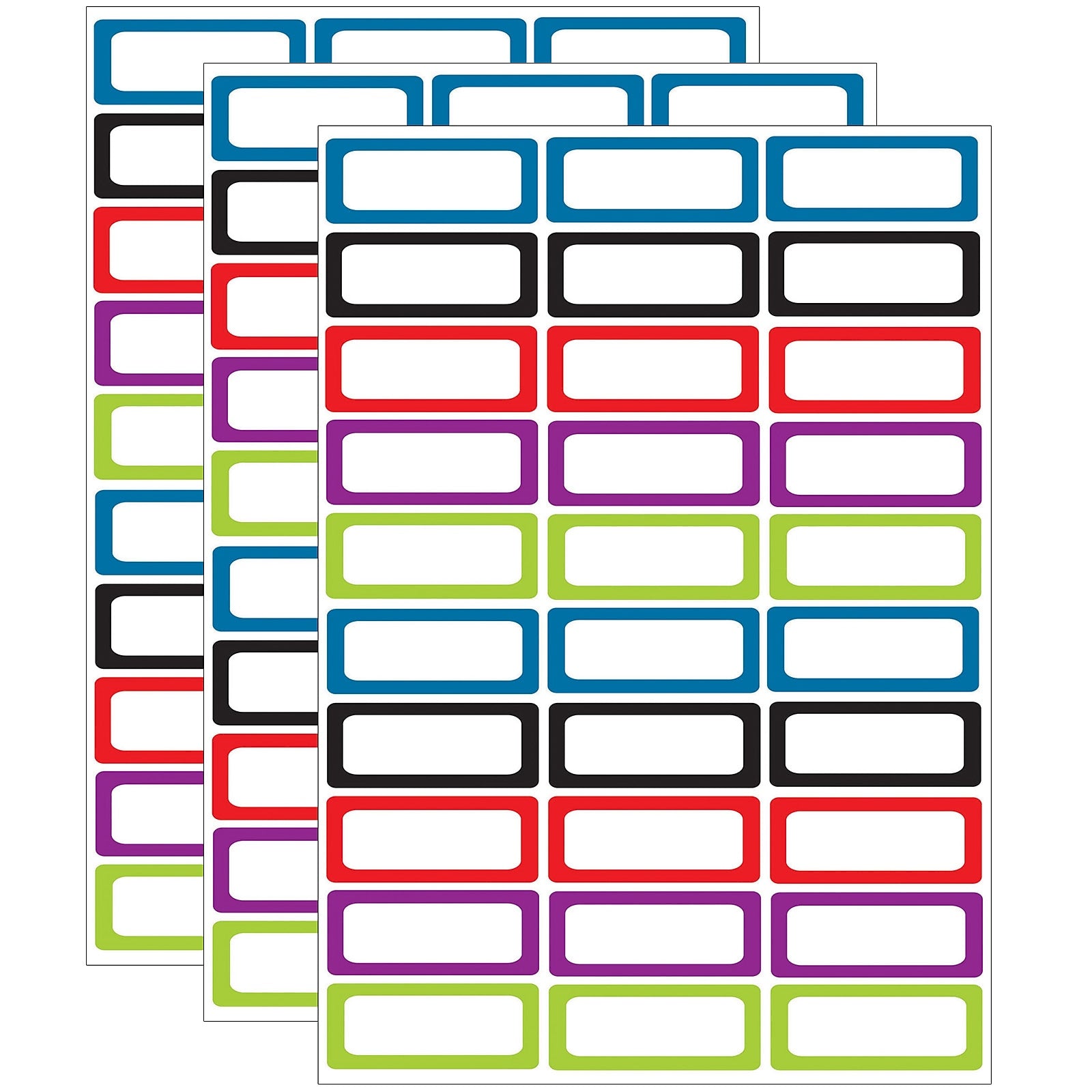 Ashley Productions® Die-Cut Magnetic Foam Assorted Color Labels/Nameplates, 2.5