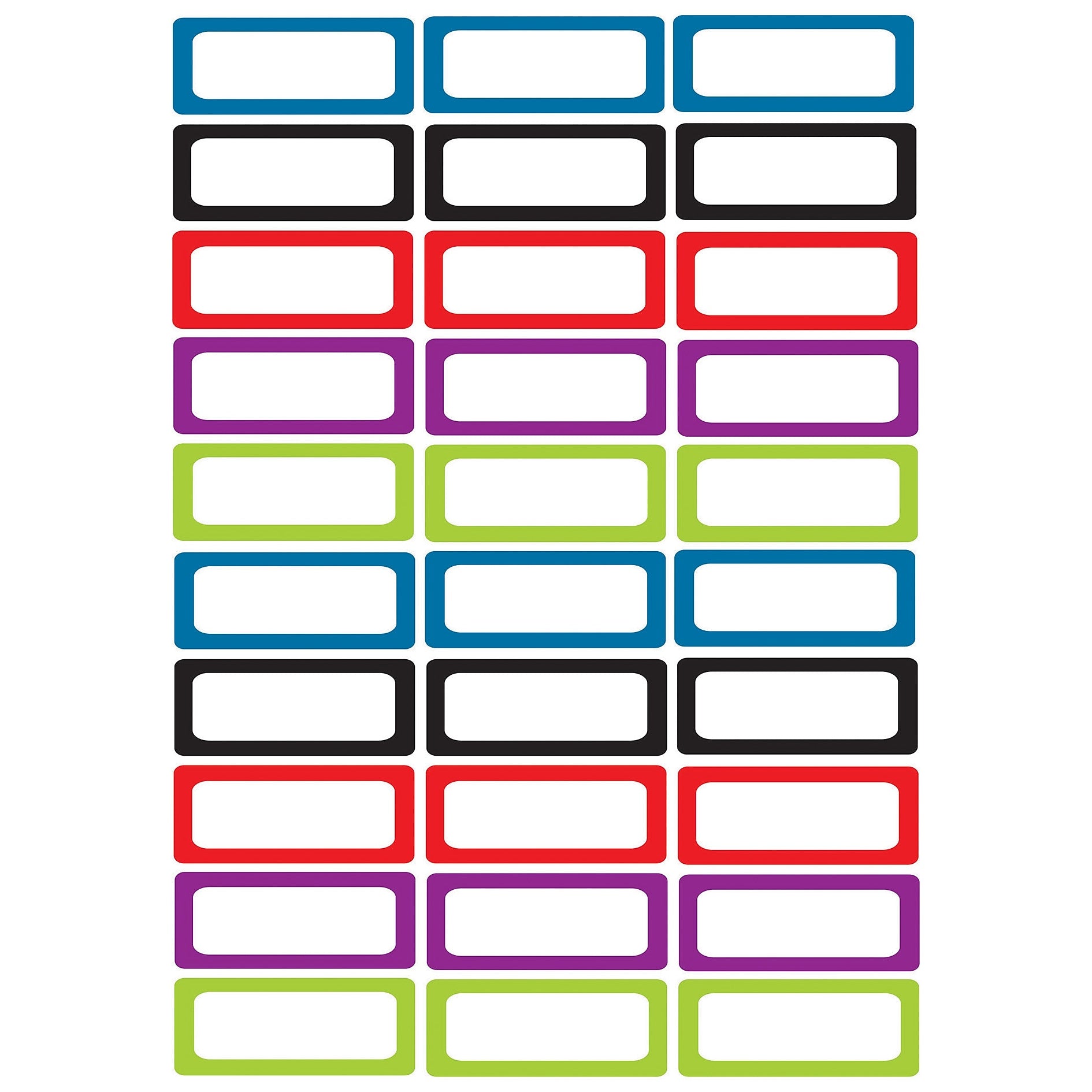 Ashley Productions® Die-Cut Magnetic Foam Assorted Color Labels/Nameplates, 2.5