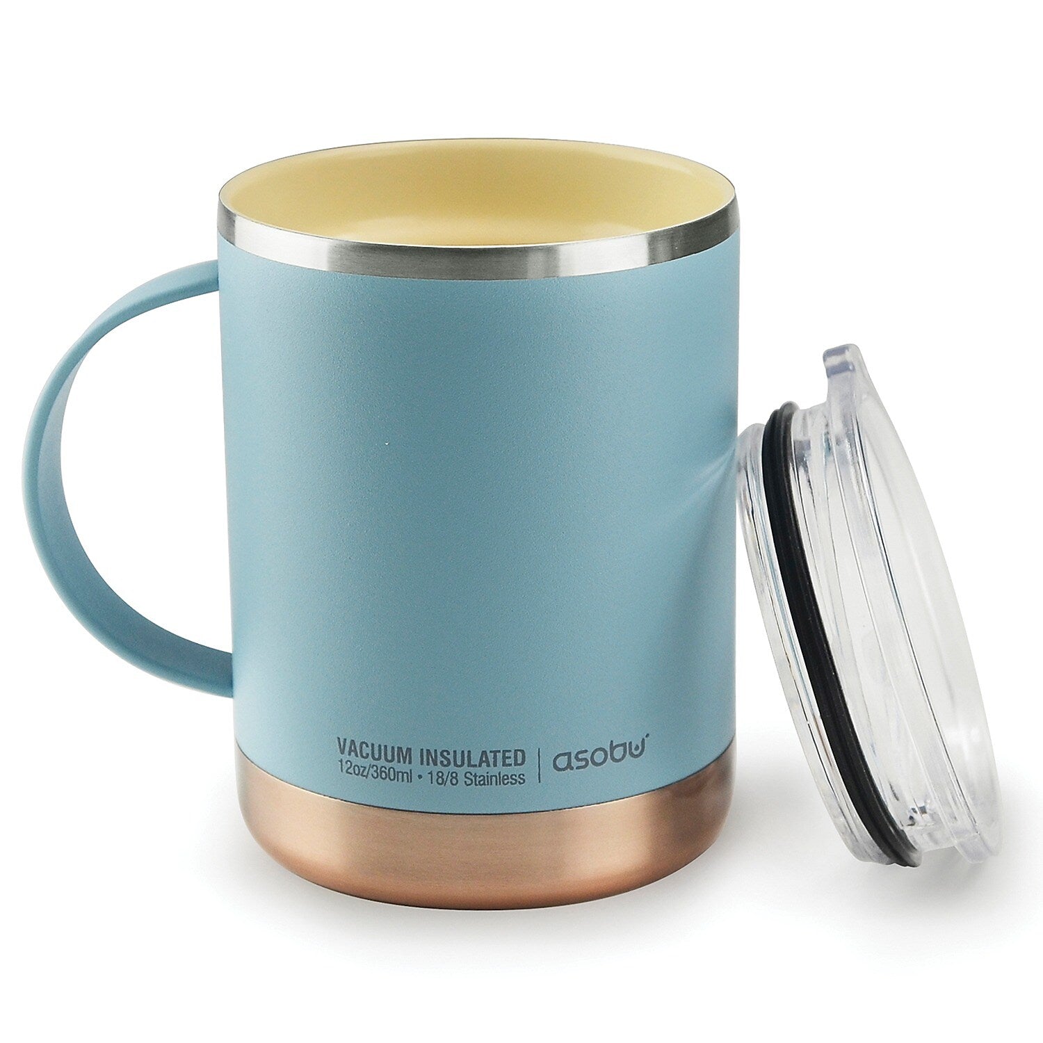 ASOBU The Fabulous Stainless Steel Coffee Mug, 13 oz., Blue