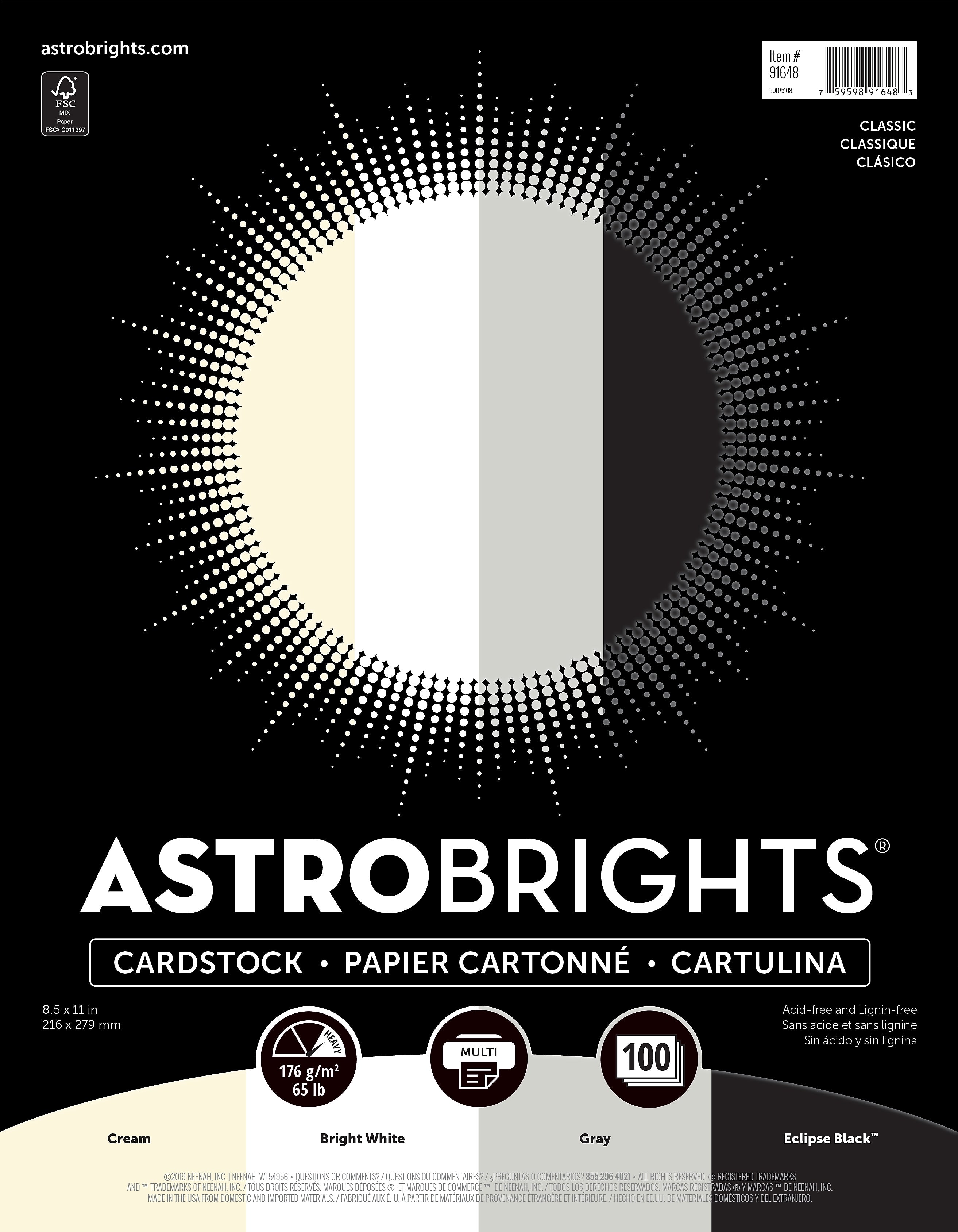 Astrobrights 65 lb. Cardstock Paper, 8.5