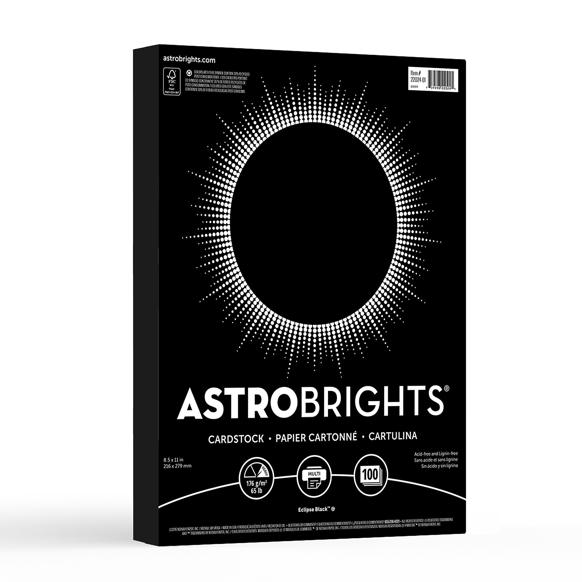 Astrobrights 65 lb. Cardstock Paper, 8.5