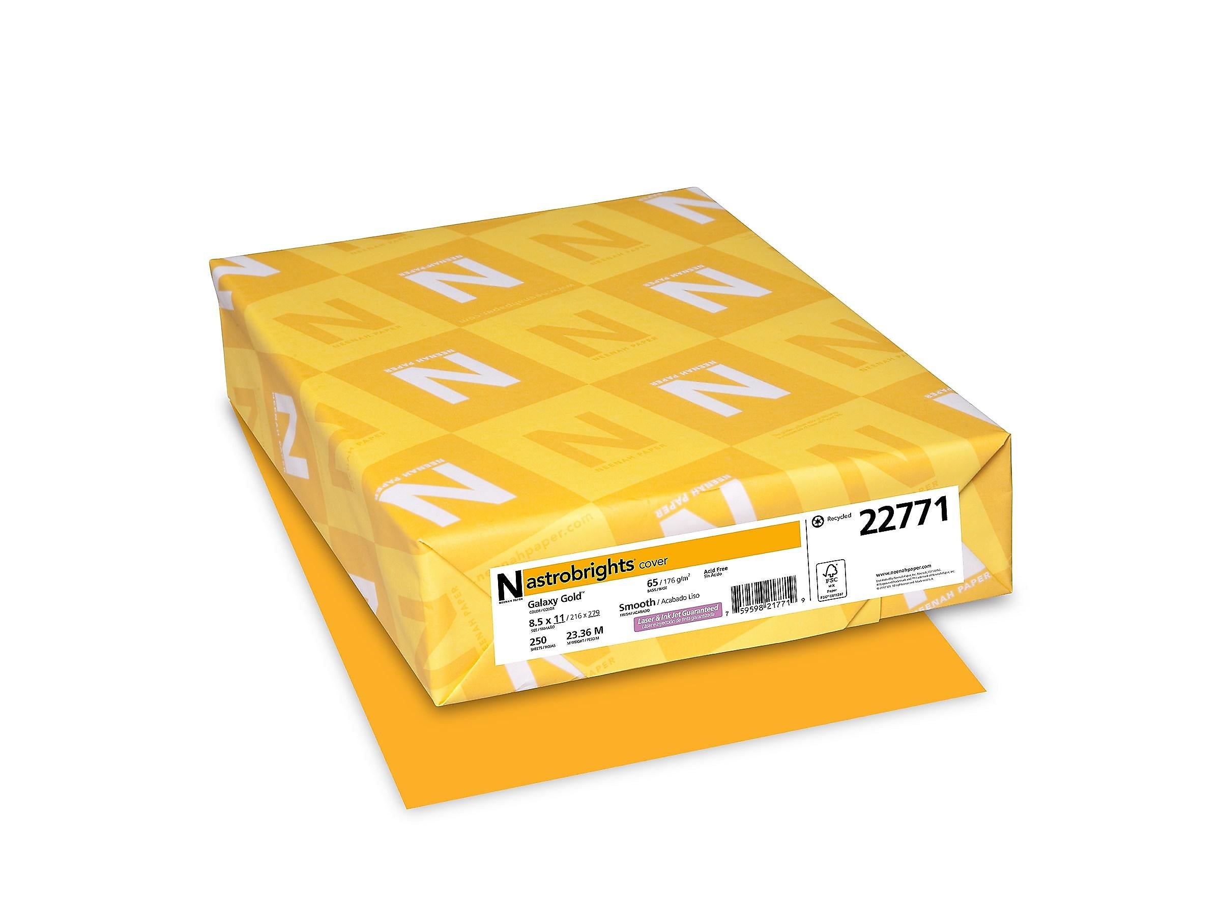 Astrobrights 65 lb. Cardstock Paper, 8.5