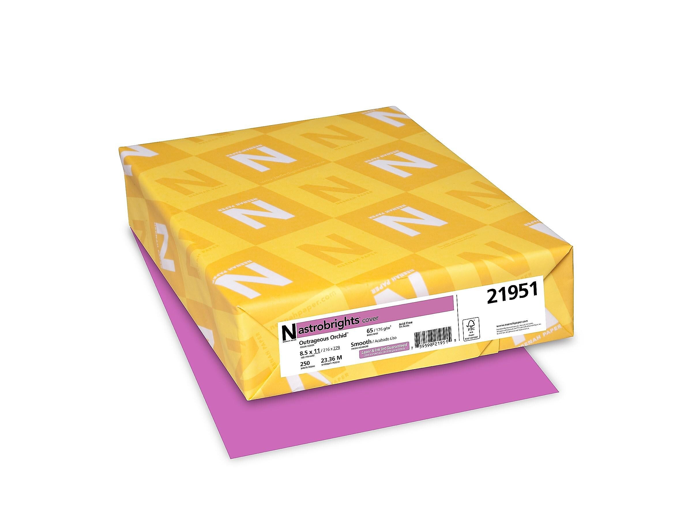 Astrobrights 65 lb. Cardstock Paper, 8.5