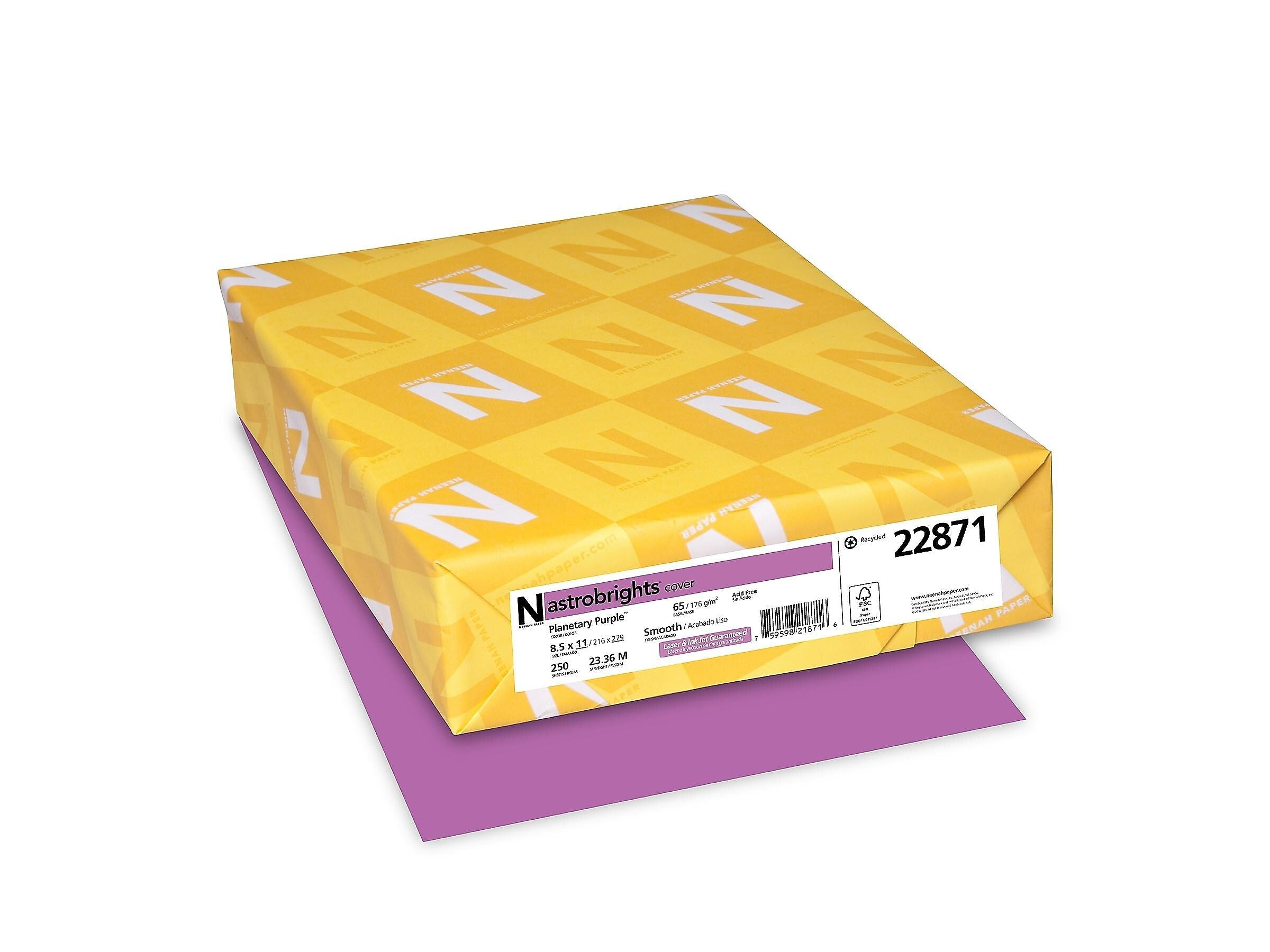 Astrobrights 65 lb. Cardstock Paper, 8.5