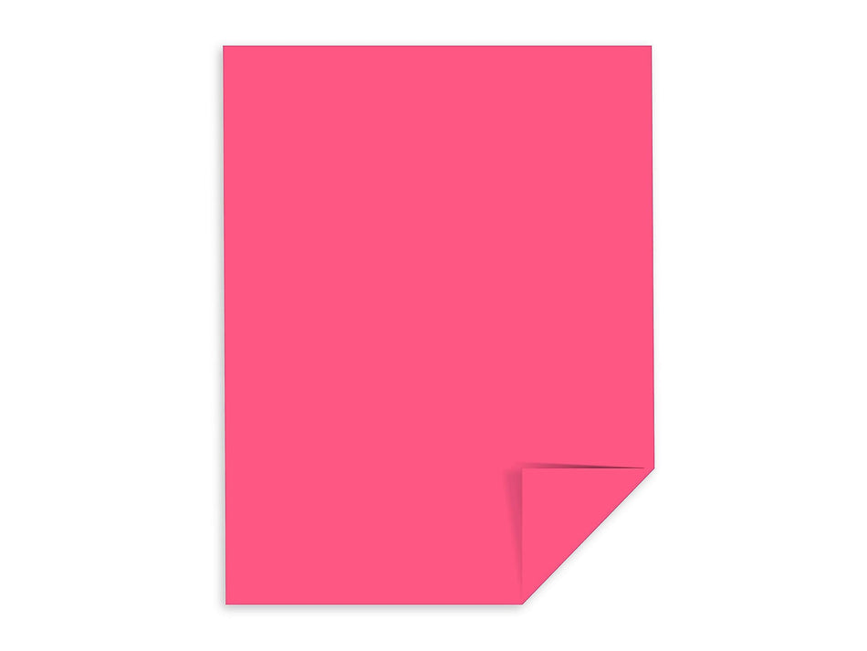 Astrobrights 65 lb. Cardstock Paper, 8.5" x 11", Plasma Pink, 250 Sheets/Pack