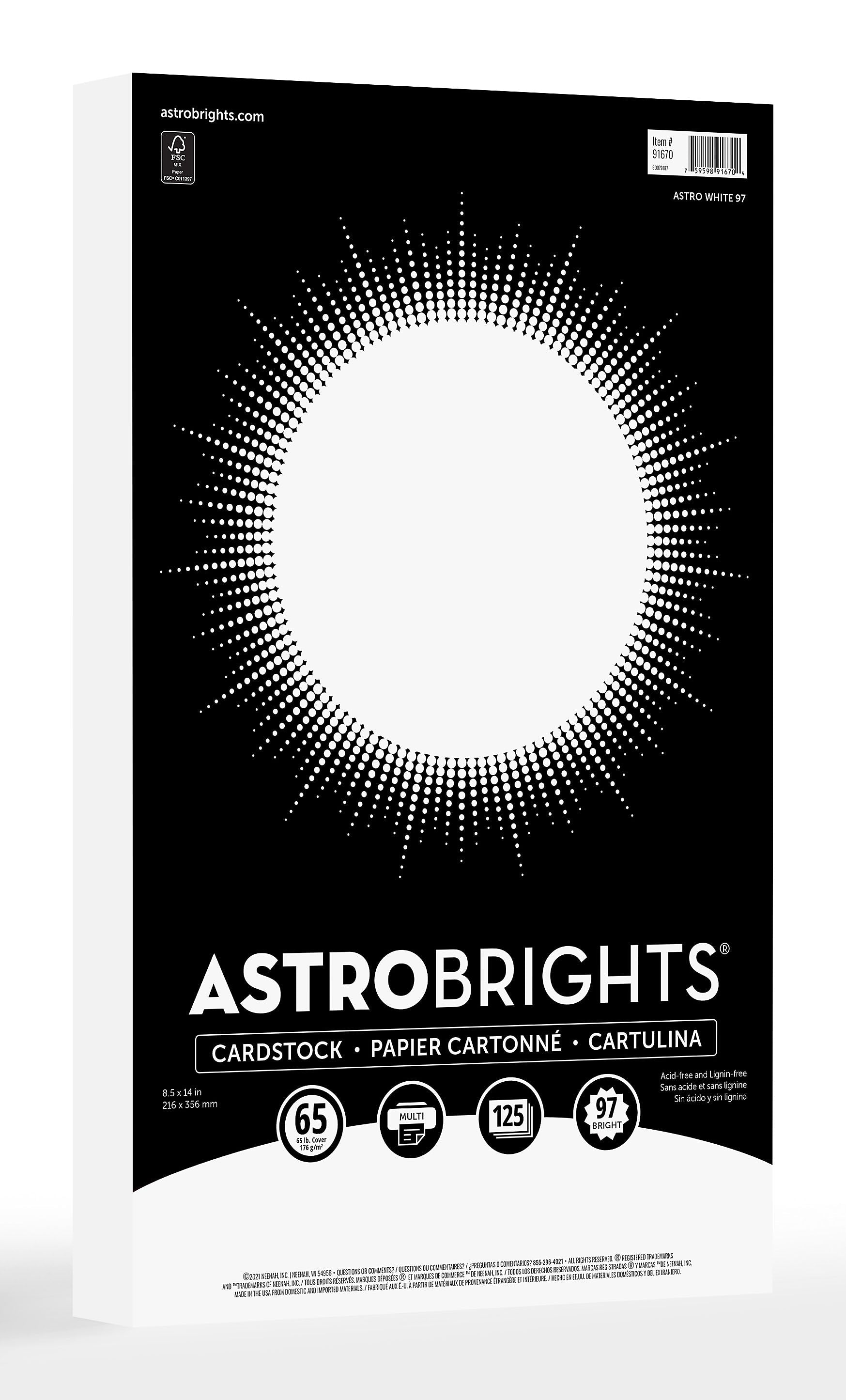 Astrobrights 65 lb. Cardstock Paper, 8.5