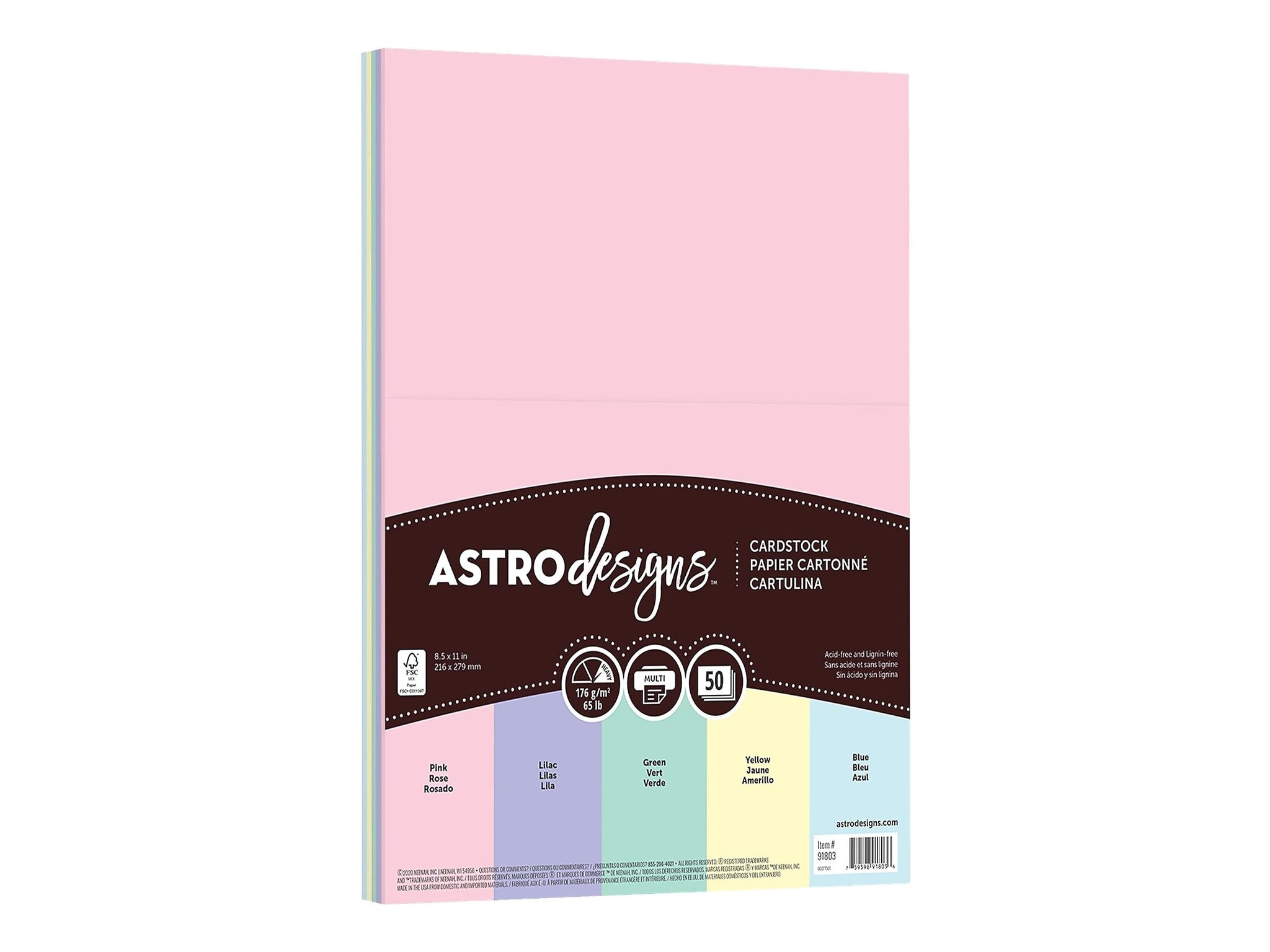 Astrobrights Astrodesigns 65 lb. Paper, 8.5