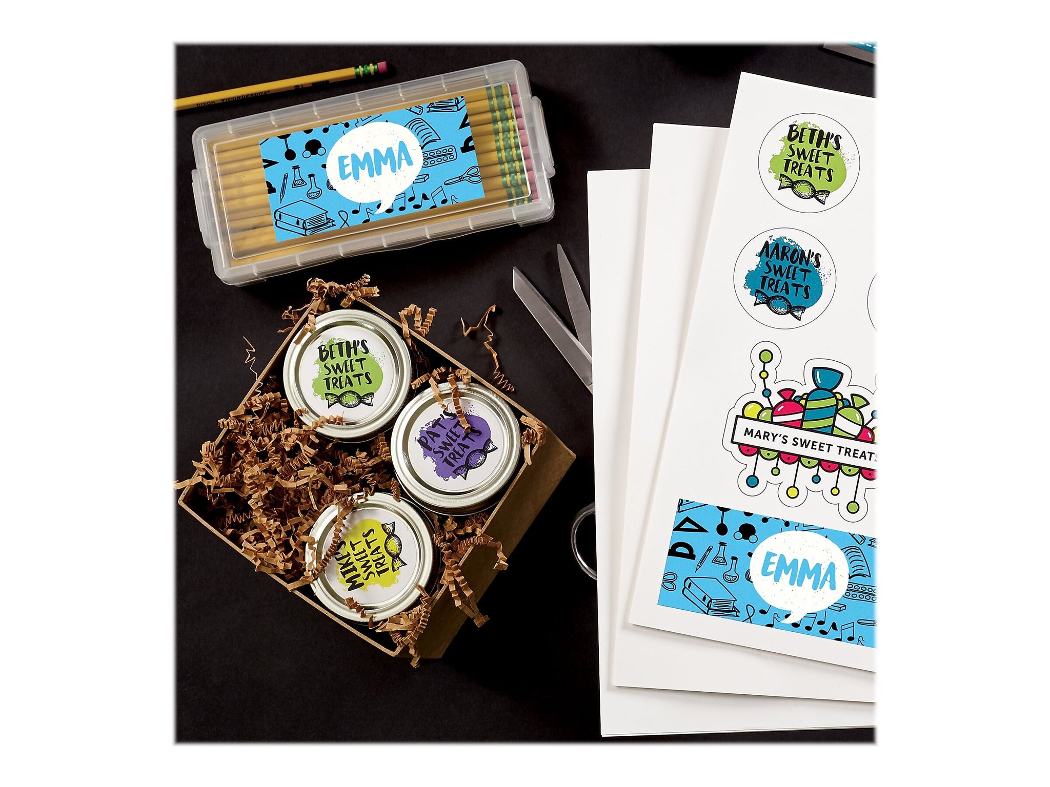 Astrobrights Astrodesigns Inkjet/Laser Sticker Paper Labels, 8 1/2