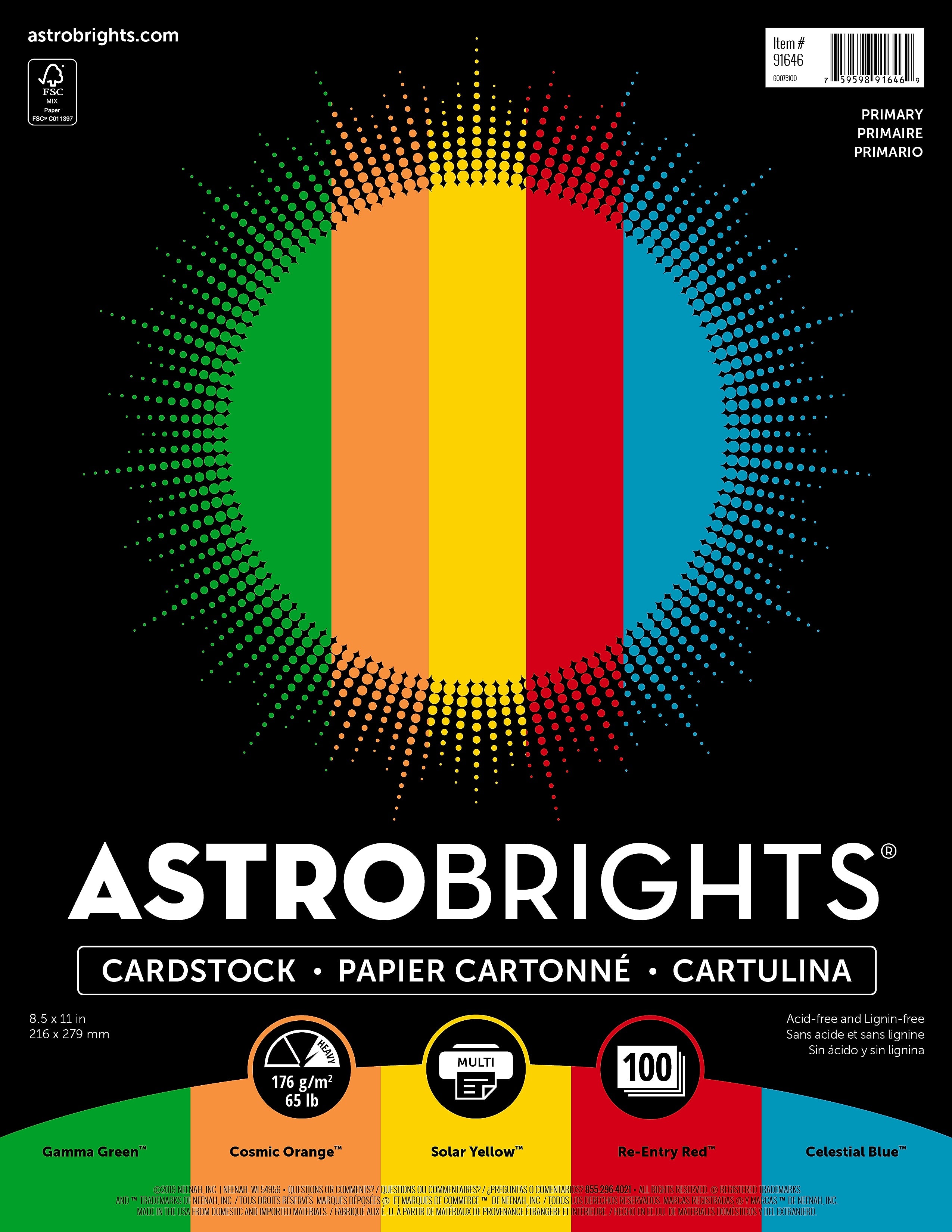 Astrobrights Colored Cardstock, 8.5