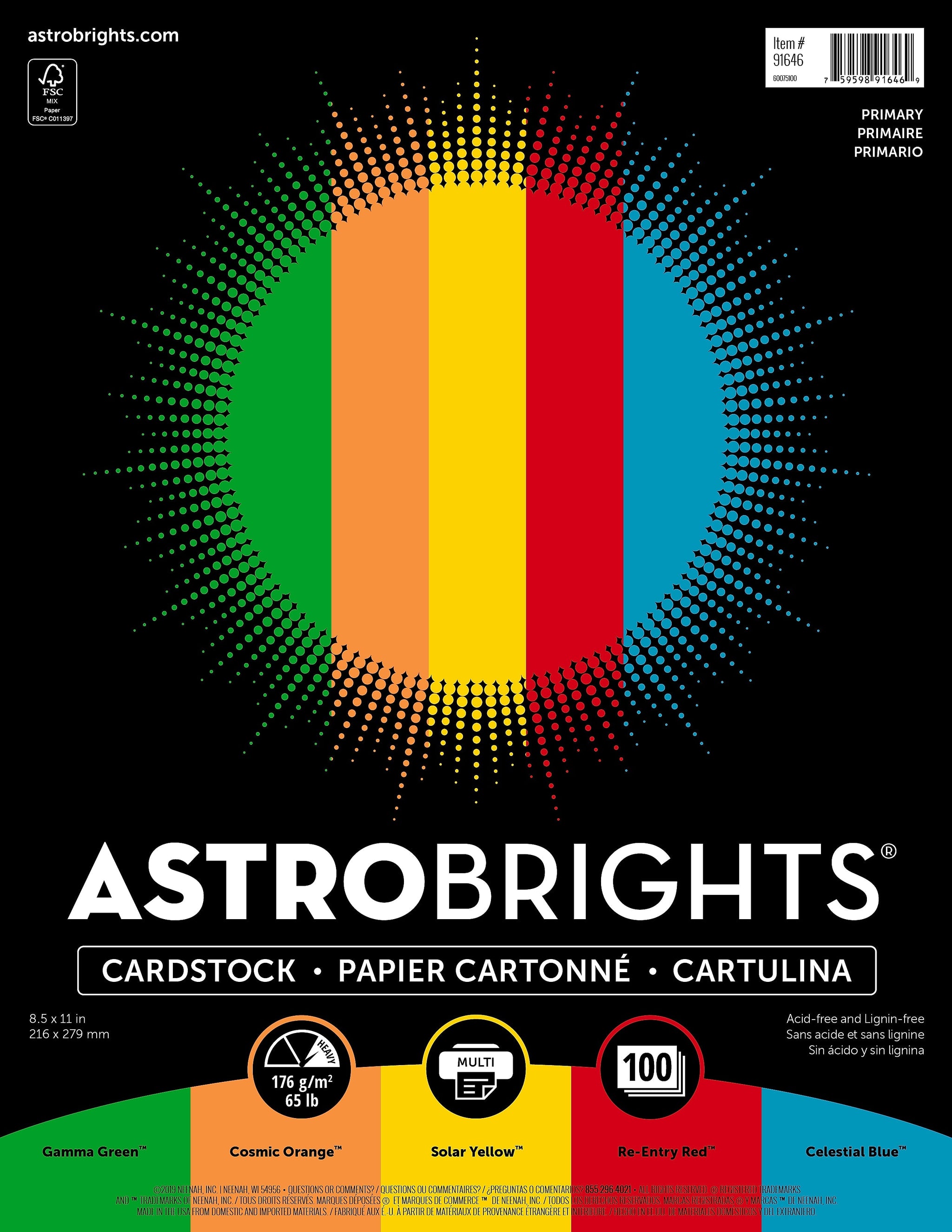 Astrobrights Colored Cardstock, 8.5