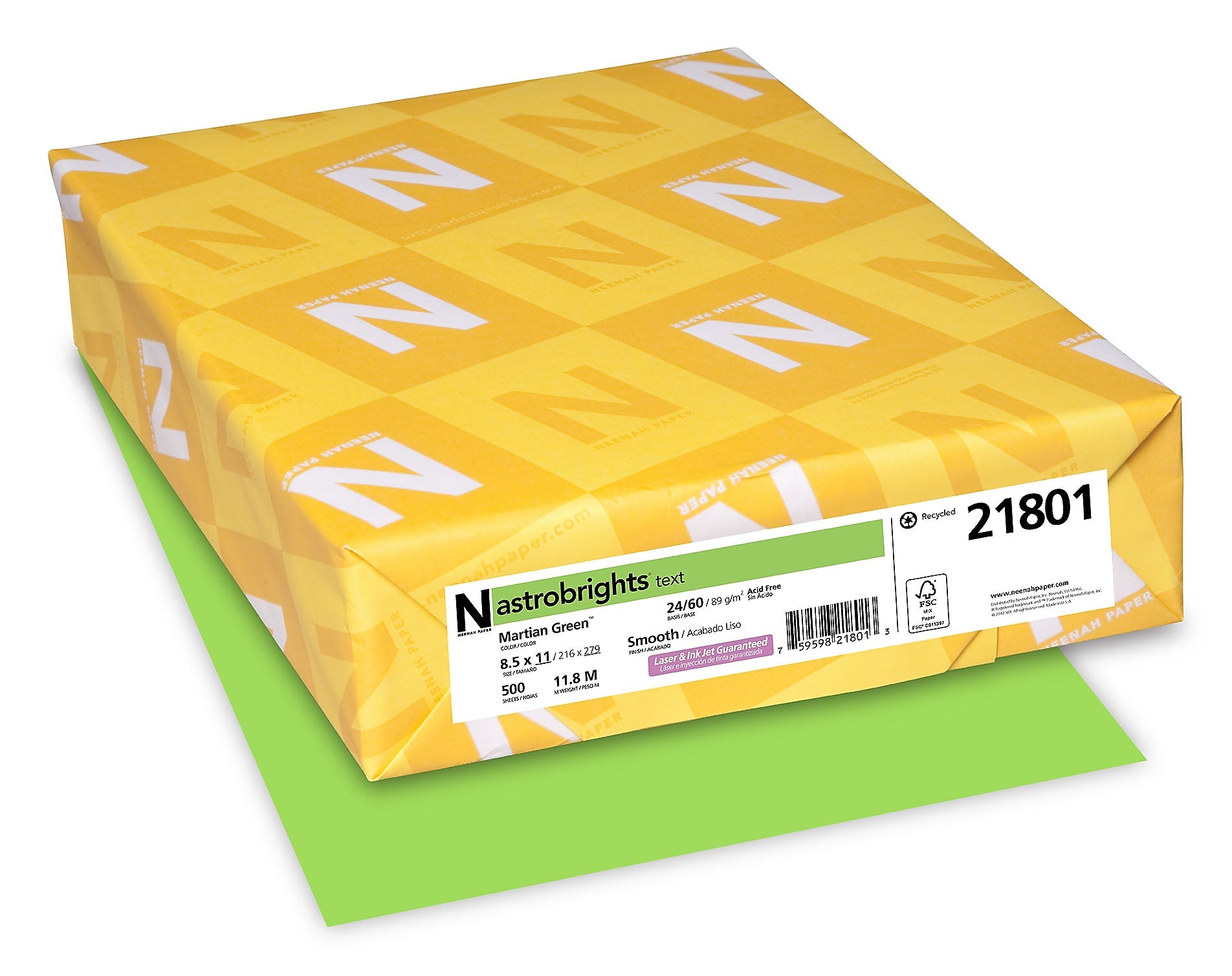 Astrobrights Colored Paper, 24 lbs., 8.5