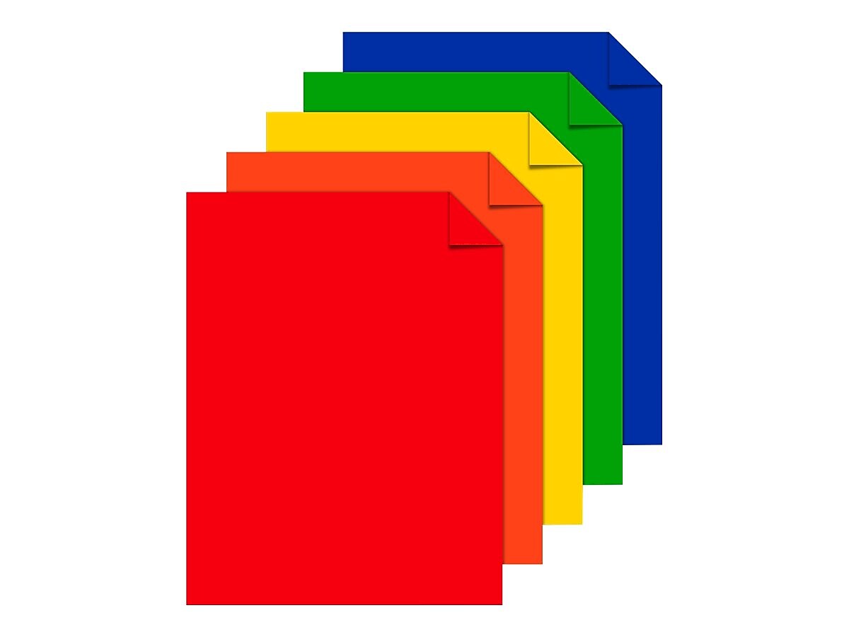 Astrobrights Primary One 65 lb. Cardstock Paper, 8.5" x 11", Assorted Colors, 50 Sheets/Pack