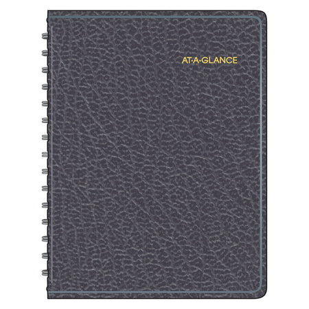 AT-A-GLANCE Four-Person Group 8.5" x 10.875" Daily Appointment Book, Black