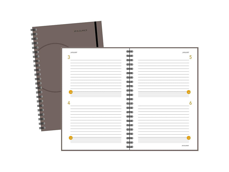 AT-A-GLANCE Plan. Write. Remember. 6"W x 9"H Daily Planner, Gray